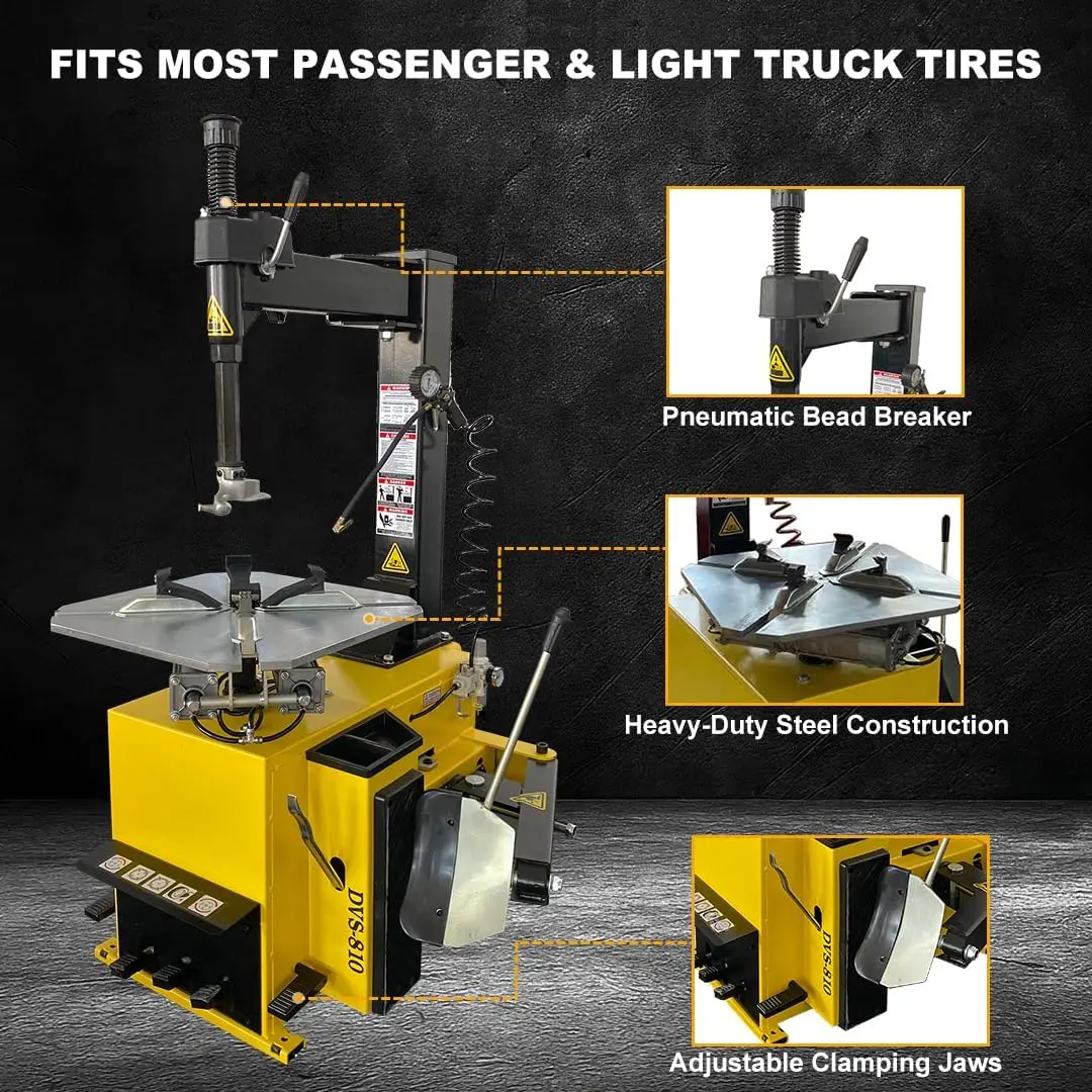 1.5HP Tire Changer and Wheel Balancer Combo with Assist Arms & Multiple Modes, 110V for 10-24" Rims, Complete Tire Service Equipment for Workshop - Image 4