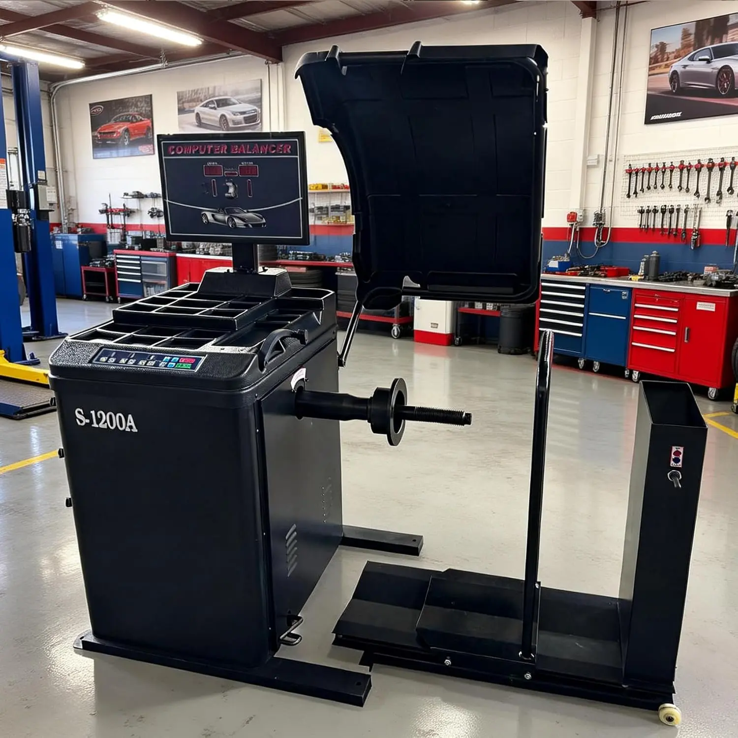 Tire Changer Machine and Premium Automatic Wheel Balancer Combo, 10-28" Rim, Auto A/D Measurement, Laser Guide & LED Light, Electronic Brake, 40mm Spindle - Image 14