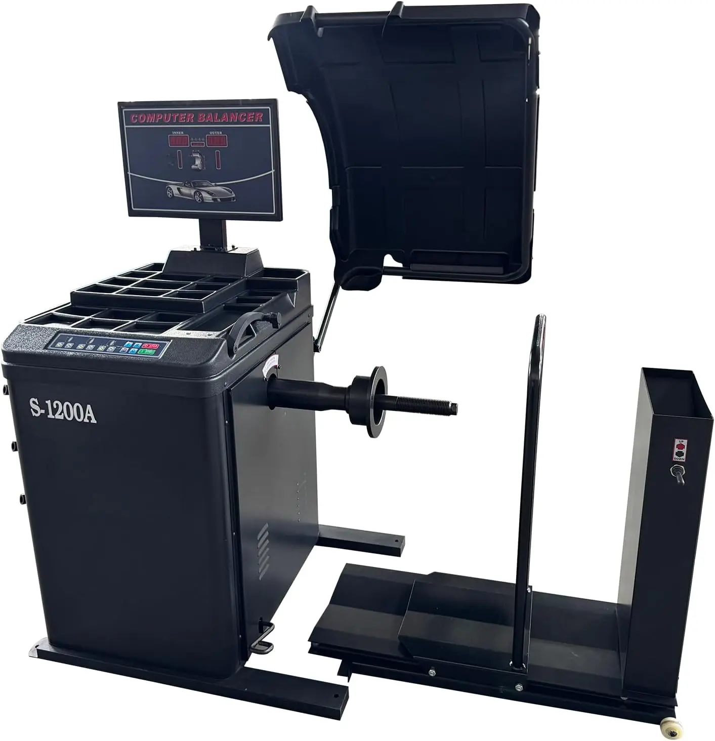 Tire Changer Machine and Premium Automatic Wheel Balancer Combo, 10-28" Rim, Auto A/D Measurement, Laser Guide & LED Light, Electronic Brake, 40mm Spindle - Image 9
