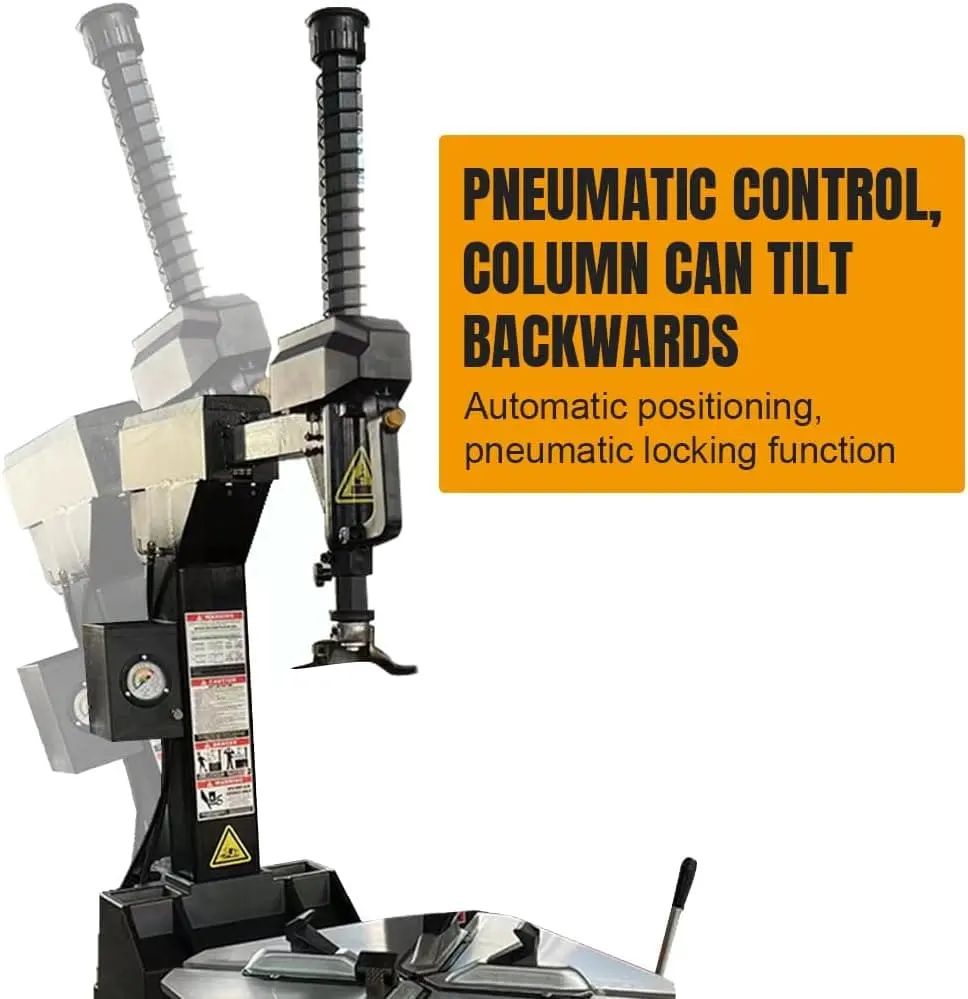 1.5HP Tire Changer Machine and Wheel Balancer Combo, with Laser Indicator & LED Work Light, 10-24" Rim, Manual Input, Dynamic/Static/ALU Modes, 0.25KW Pure Copper Motor - Image 4