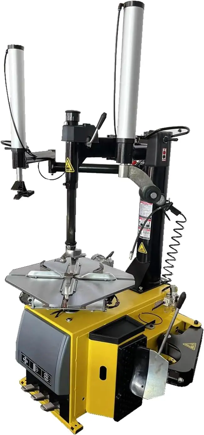 1.5HP Tire Changer Machine with Bead Blaster and Dual Assist Arms, 110V Wheel Changer Tire Machine for 12"-24" Rims, Heavy Duty Swing Arm Tire Repair Equipment for Garage & Shop