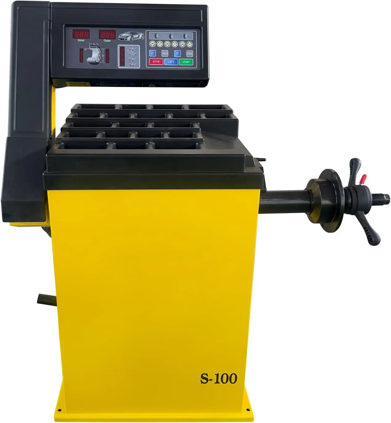Tire Changer Machine with Bead Blaster and Dual Assist Arms and Wheel Balancer Combo, 10-24" Rim, Manual Input, Dynamic/Static/ALU Modes, 0.25KW Pure Copper Motor - Image 9