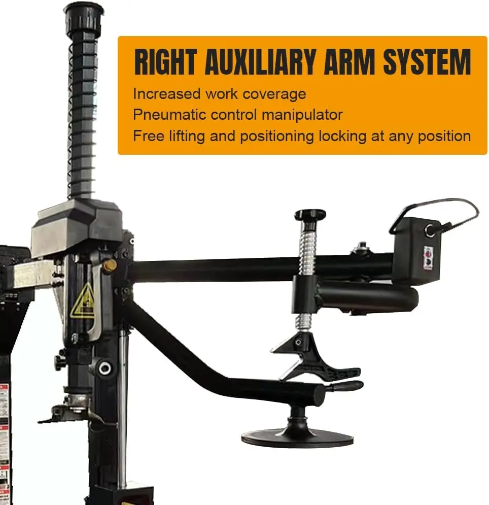 1.5HP Tire Changer Machine with Hand-Assisted Lever Device and Assist arm, 110V Wheel Changer Tire Machine, Heavy Duty Swing Arm Tire Repair Equipment for Garage & Shop - Image 2
