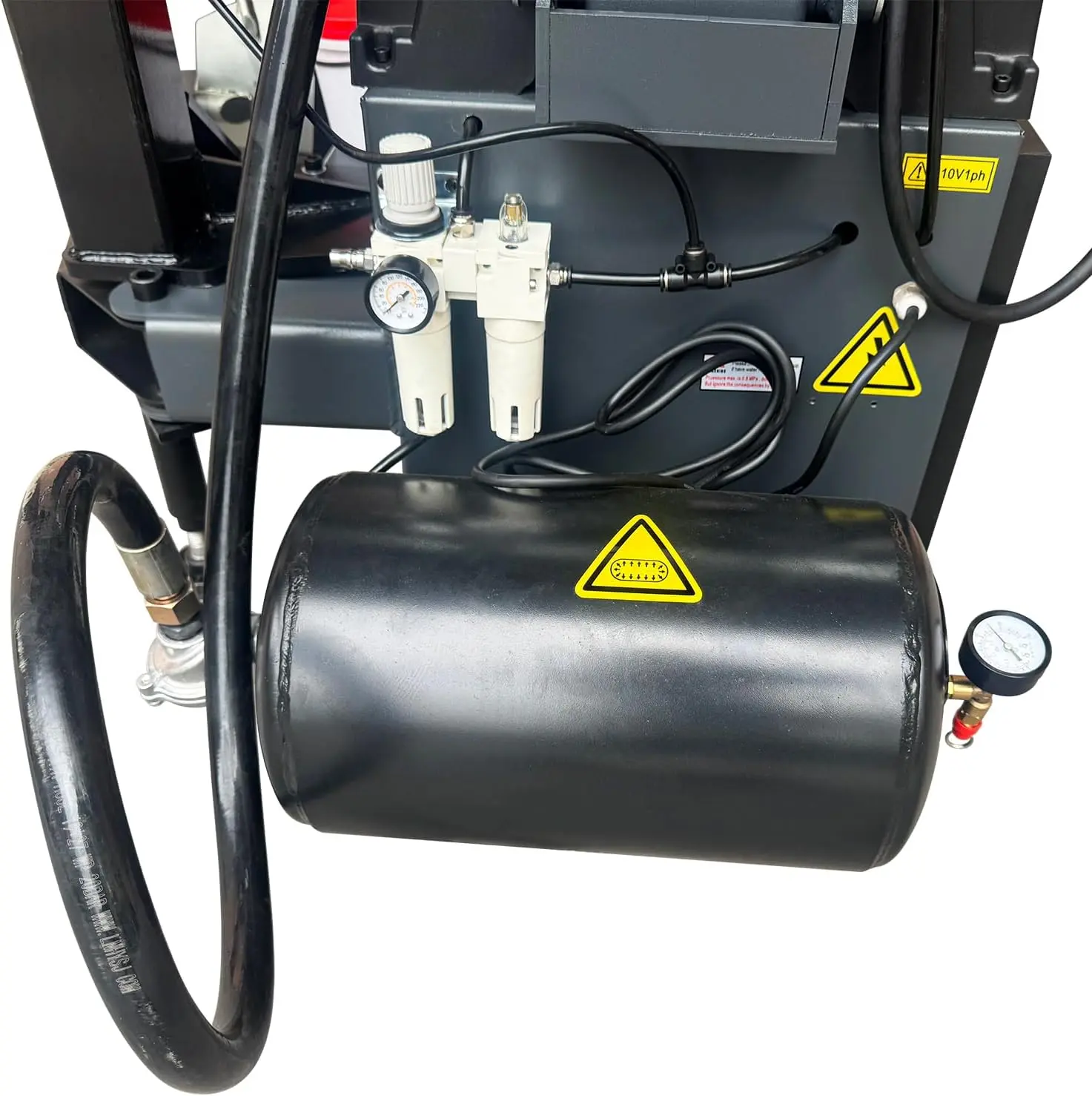 Tire Changer Machine with Hand-Assisted Lever Device and Assist arm and Wheel Balancer Combo, with Laser Indicator & LED Work Light, 10-24" Rim, Manual Input, Dynamic/Static/ALU Modes, 0.25KW Pure Copper Motor, 110V - Image 6