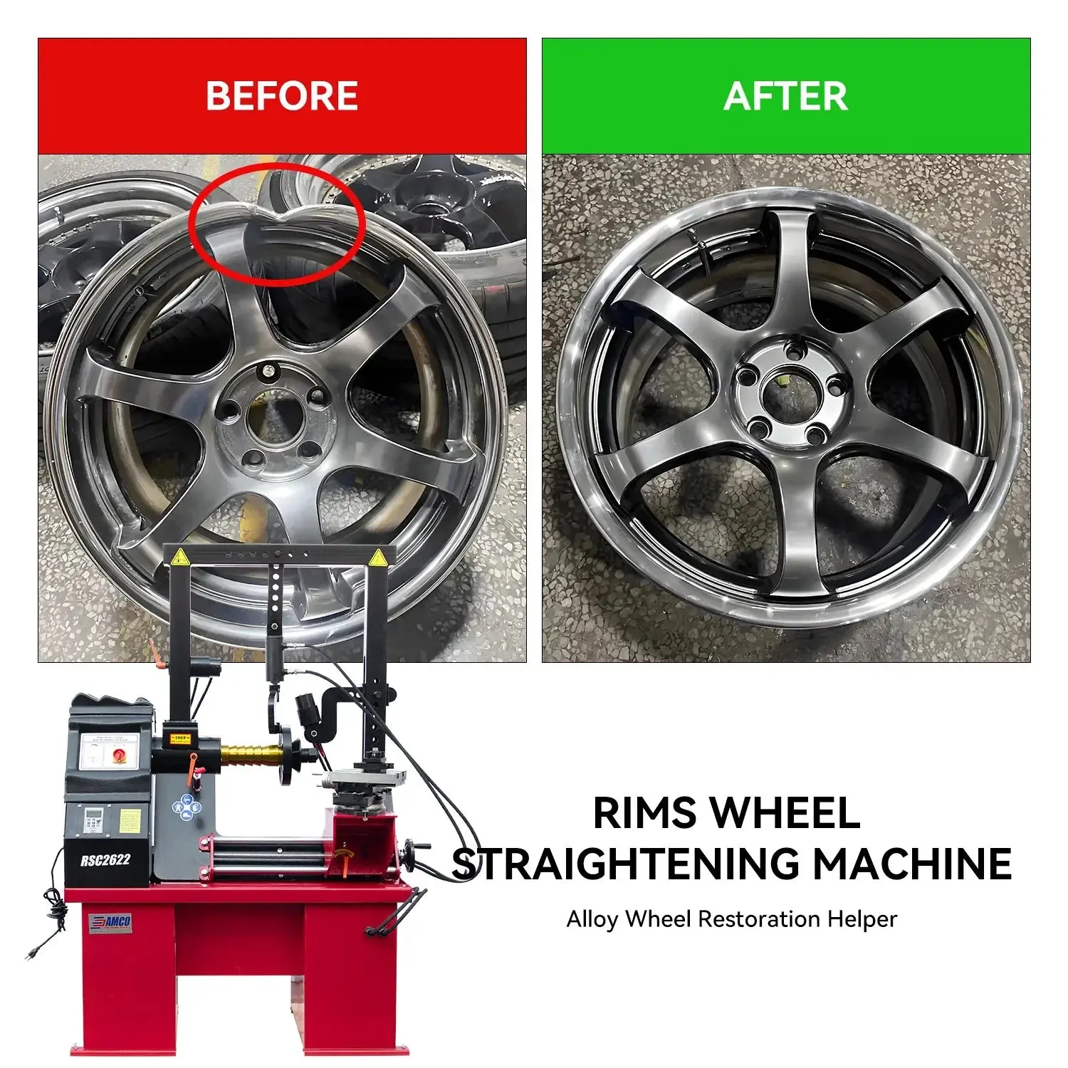 110V Aluminum-Rim Straightening Machine Auto Repair Equipment Wheel Repair - Image 6