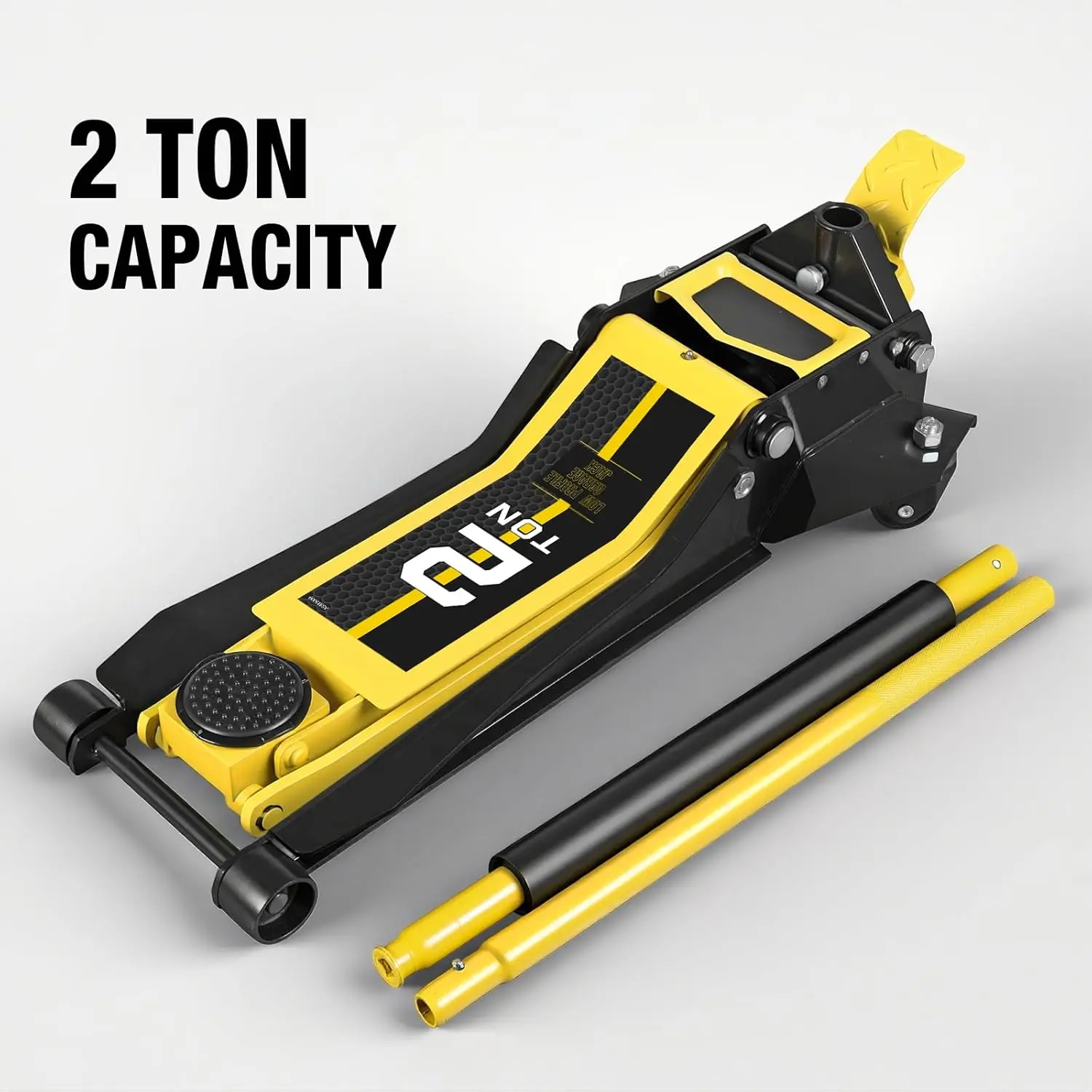 2 Ton Extra Long Reach Floor Jack Hydraulic Low Profile Floor Jack with Foot Pedal and Dual Piston Quick Lift Pump, Home and Workshop Car Maintenance for Various Vehicles - Image 2