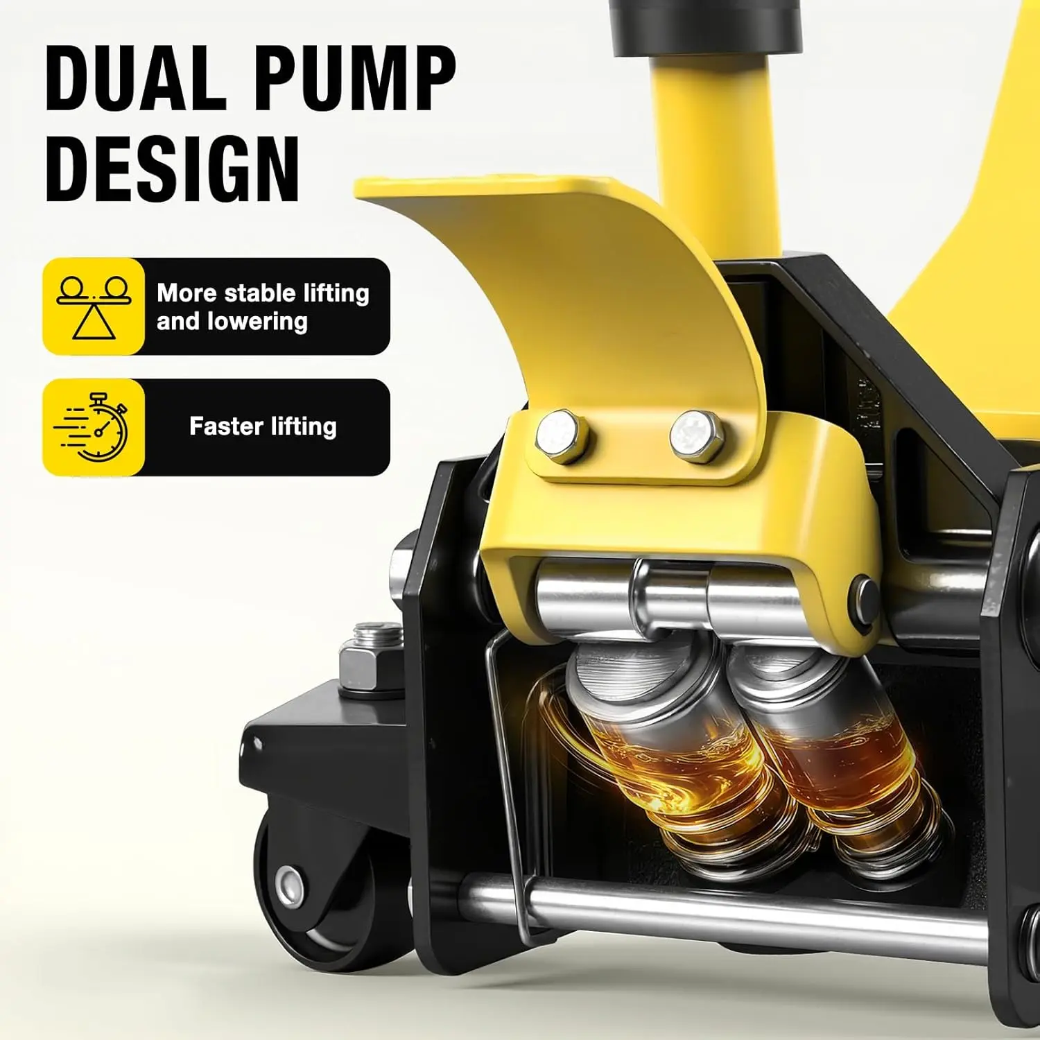 2 Ton Extra Long Reach Floor Jack Hydraulic Low Profile Floor Jack with Foot Pedal and Dual Piston Quick Lift Pump, Home and Workshop Car Maintenance for Various Vehicles - Image 4