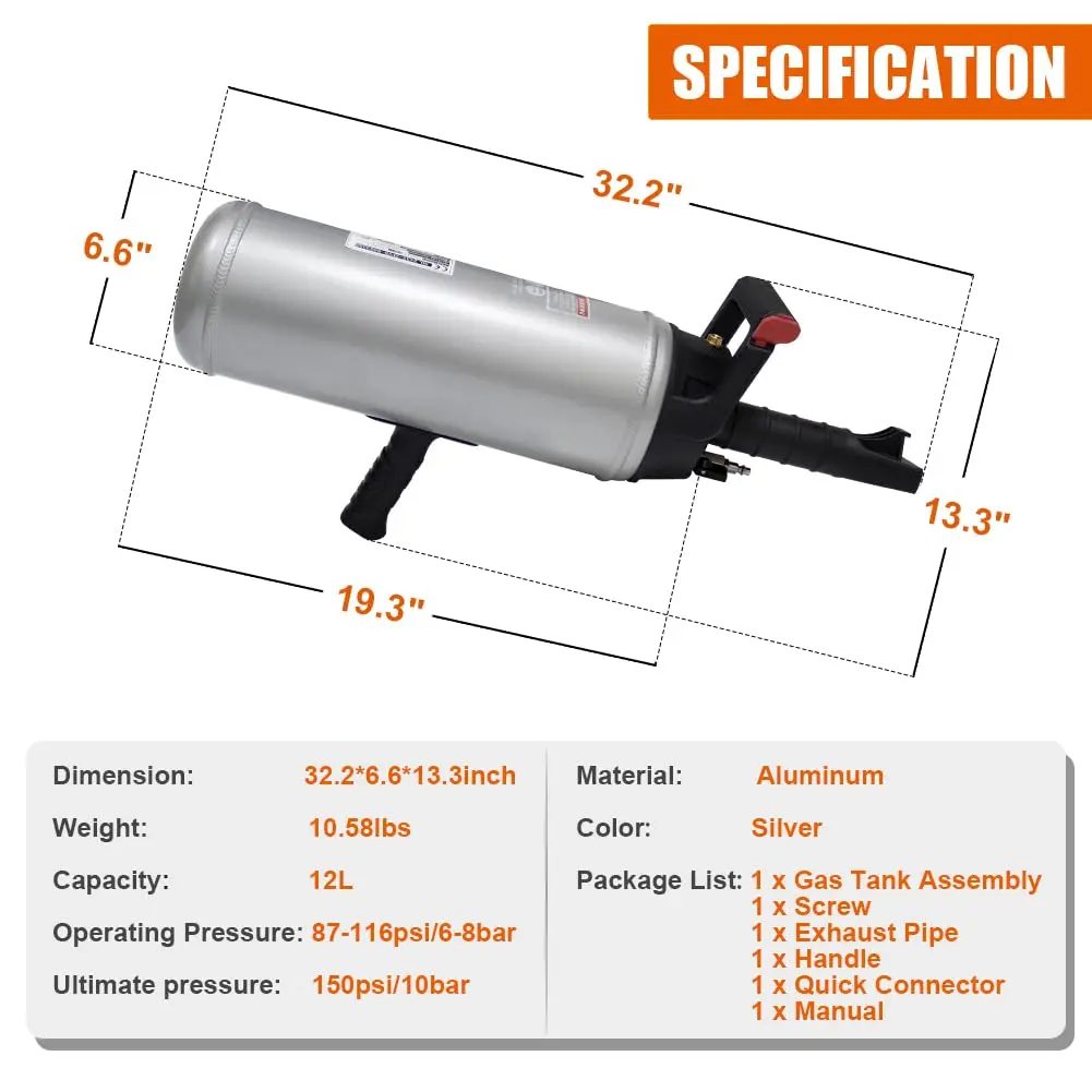 3.2 Gallon Aluminum Tank Bead Seater - Image 2