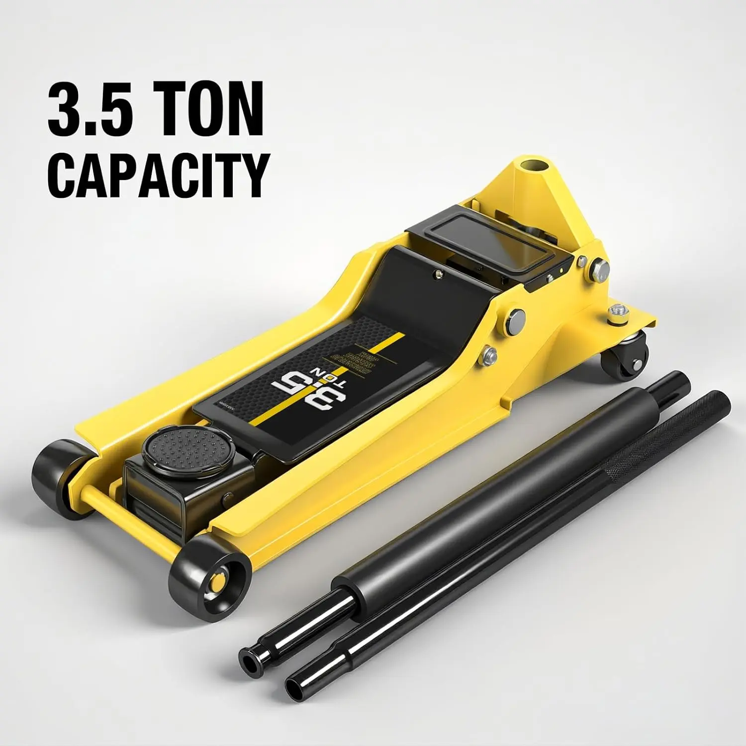 TCE 3.5 Ton Floor Jack Hydraulic Low Profile Floor Jack with Dual Piston Quick Lift Pump, Home and Workshop Car Maintenance for Various Vehicles, 3.5 Ton Capacity - Image 2