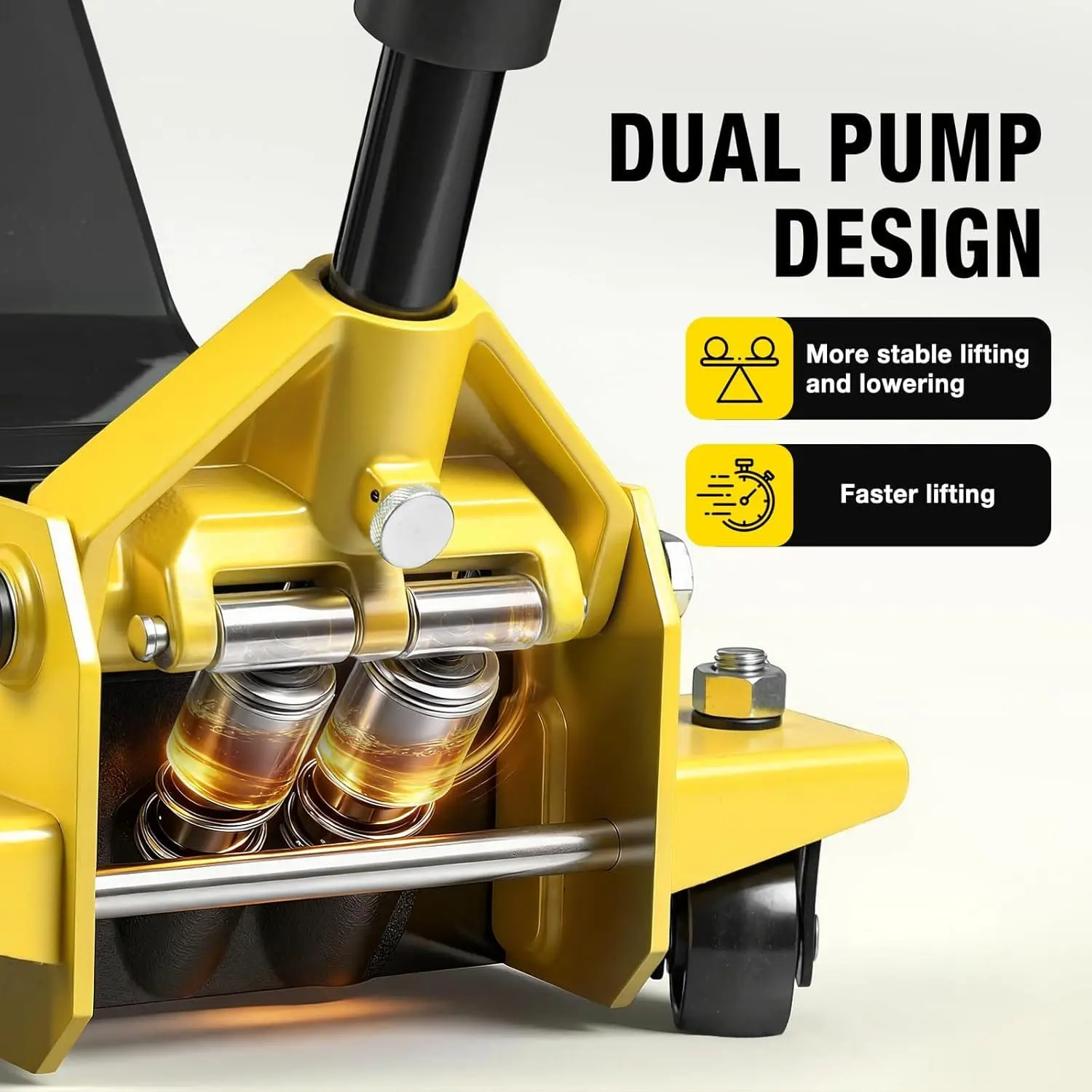 TCE 3.5 Ton Floor Jack Hydraulic Low Profile Floor Jack with Dual Piston Quick Lift Pump, Home and Workshop Car Maintenance for Various Vehicles, 3.5 Ton Capacity - Image 4