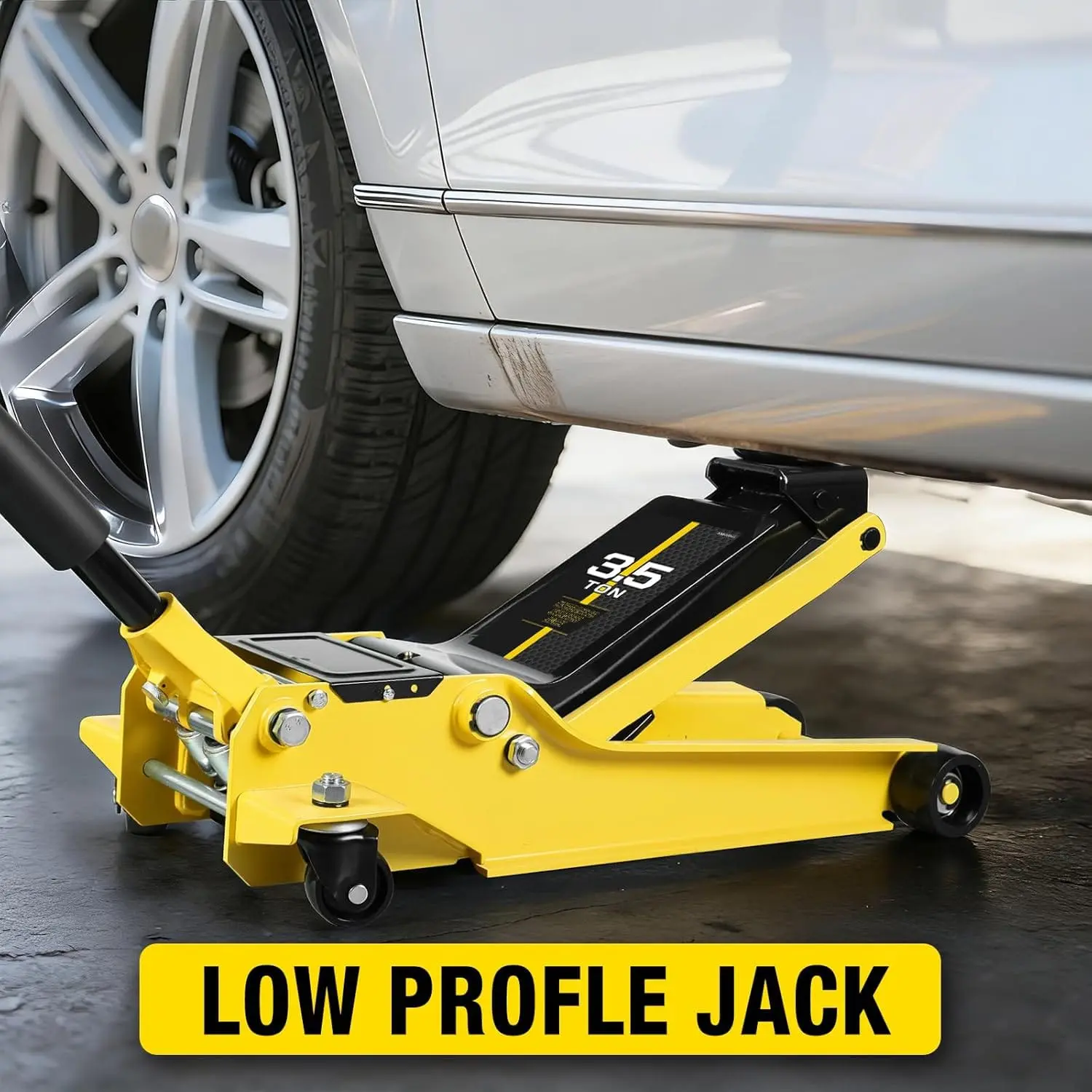TCE 3.5 Ton Floor Jack Hydraulic Low Profile Floor Jack with Dual Piston Quick Lift Pump, Home and Workshop Car Maintenance for Various Vehicles, 3.5 Ton Capacity - Image 6