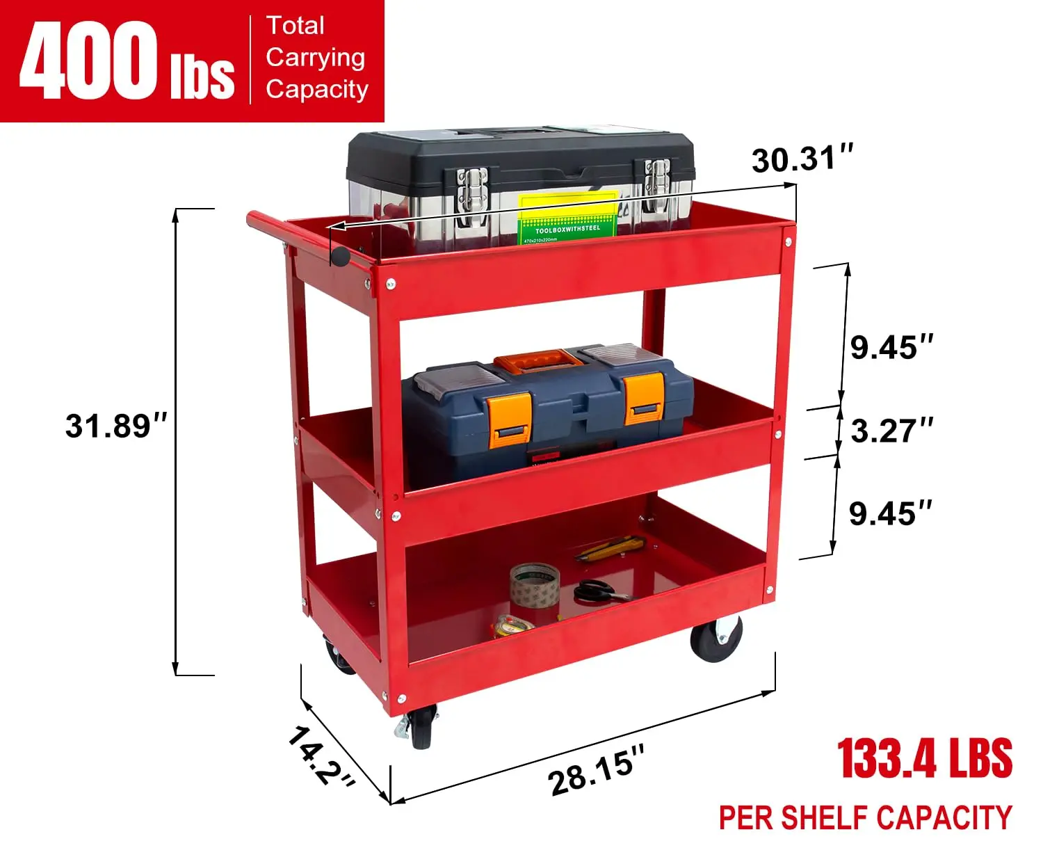 3 Tier Service Cart - Image 10