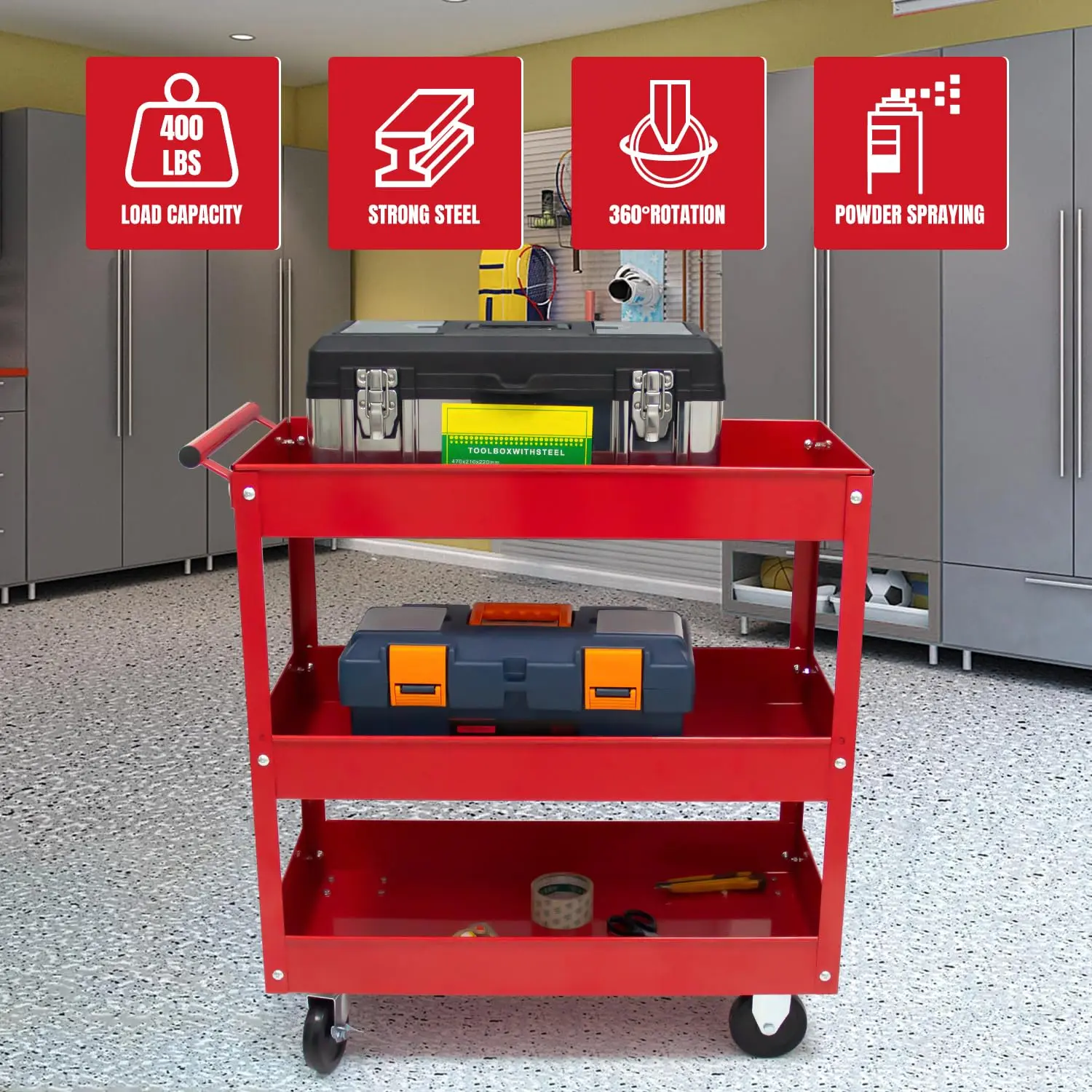 3 Tier Service Cart - Image 9
