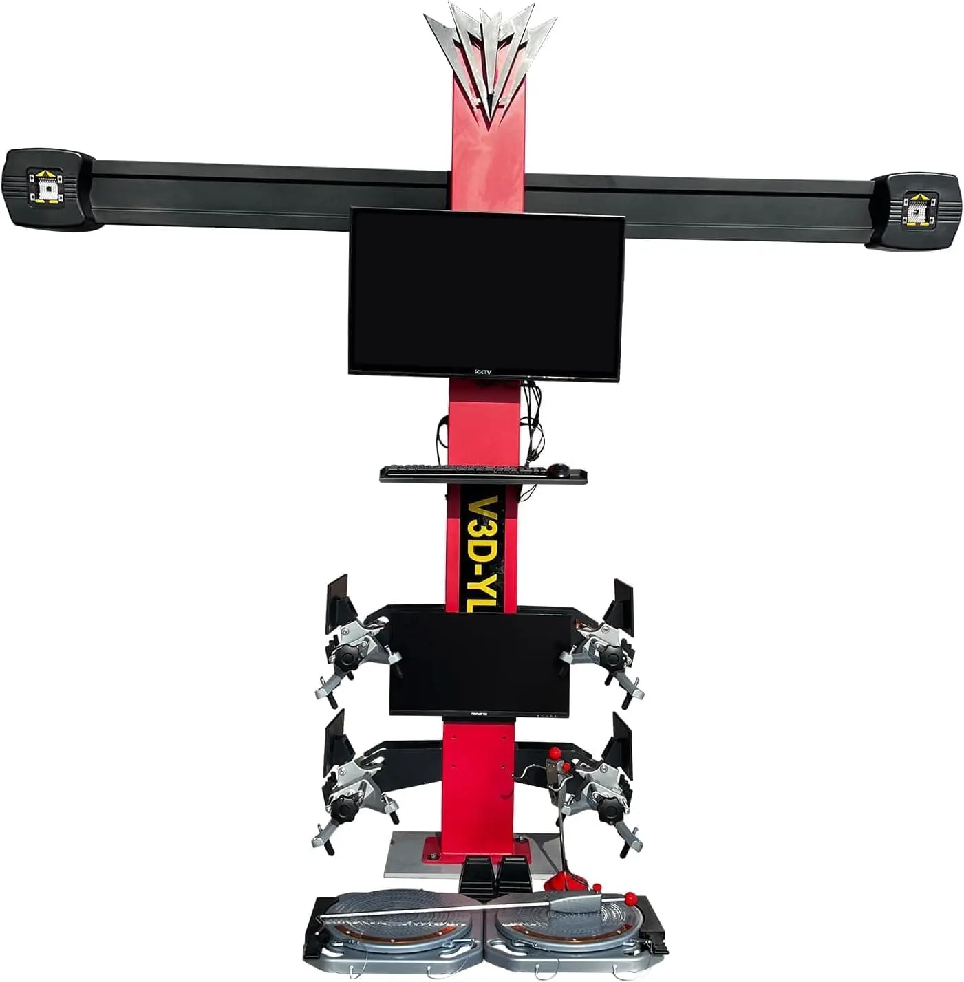 3D Wheel Alignment Machine, Dual Screen, 10–23.5" Rim Size, Short Roll Compensation, for 4-Post Lifts
