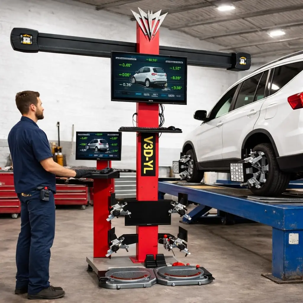 3D Wheel Alignment Machine, Dual Screen, 10–23.5" Rim Size, Short Roll Compensation, for 4-Post Lifts - Image 5