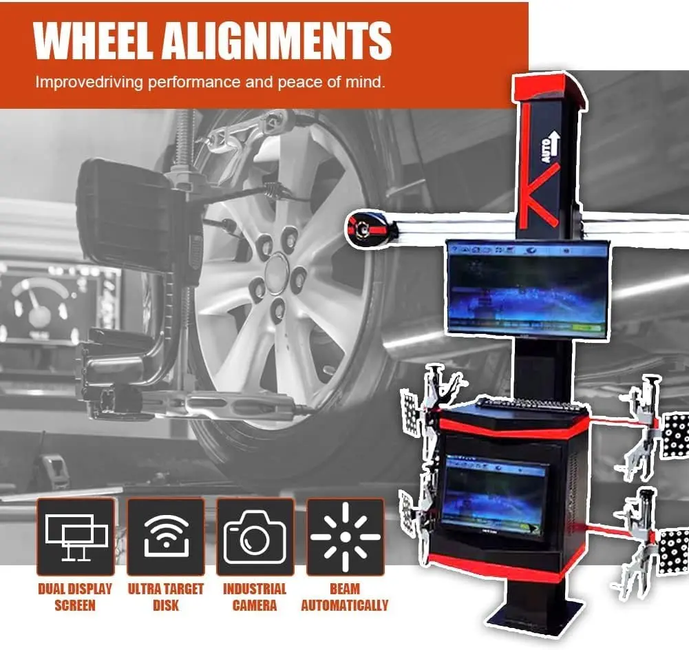 3D Wheel Alignment Machine, Dual Screen, 10–23.5" Rim Size, Short Roll Compensation, for 4-Post Lifts - Image 7