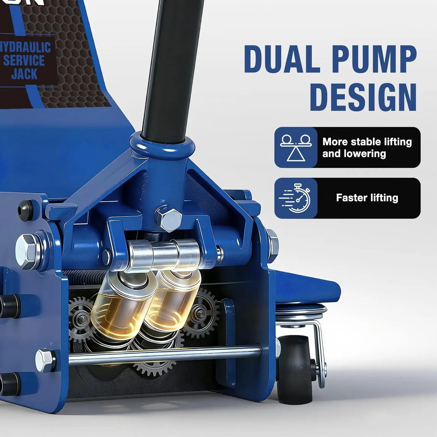 TCE 5 Ton Floor Jack Hydraulic Low Profile Floor Jack with Dual Piston Pump, Home and Workshop Car Maintenance for Various Vehicles, 1 Year Warranty, TR-STFL332L - Image 6