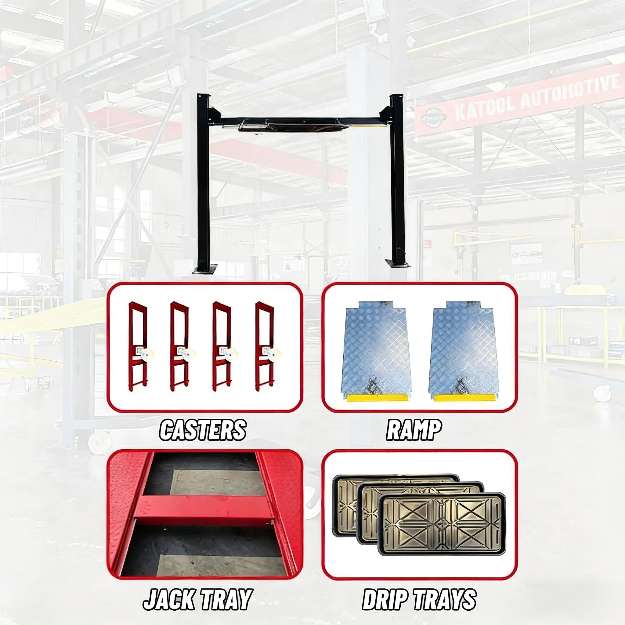 9,500 LBS 4-Post Car Lift, Extra Tall & Wide Parking and Storage Auto Lift with 79" Max Height, 3.0HP Heavy-Duty Hydraulic System for Garage, Parking, or Workshop Use, 1 Year Warranty - Image 6