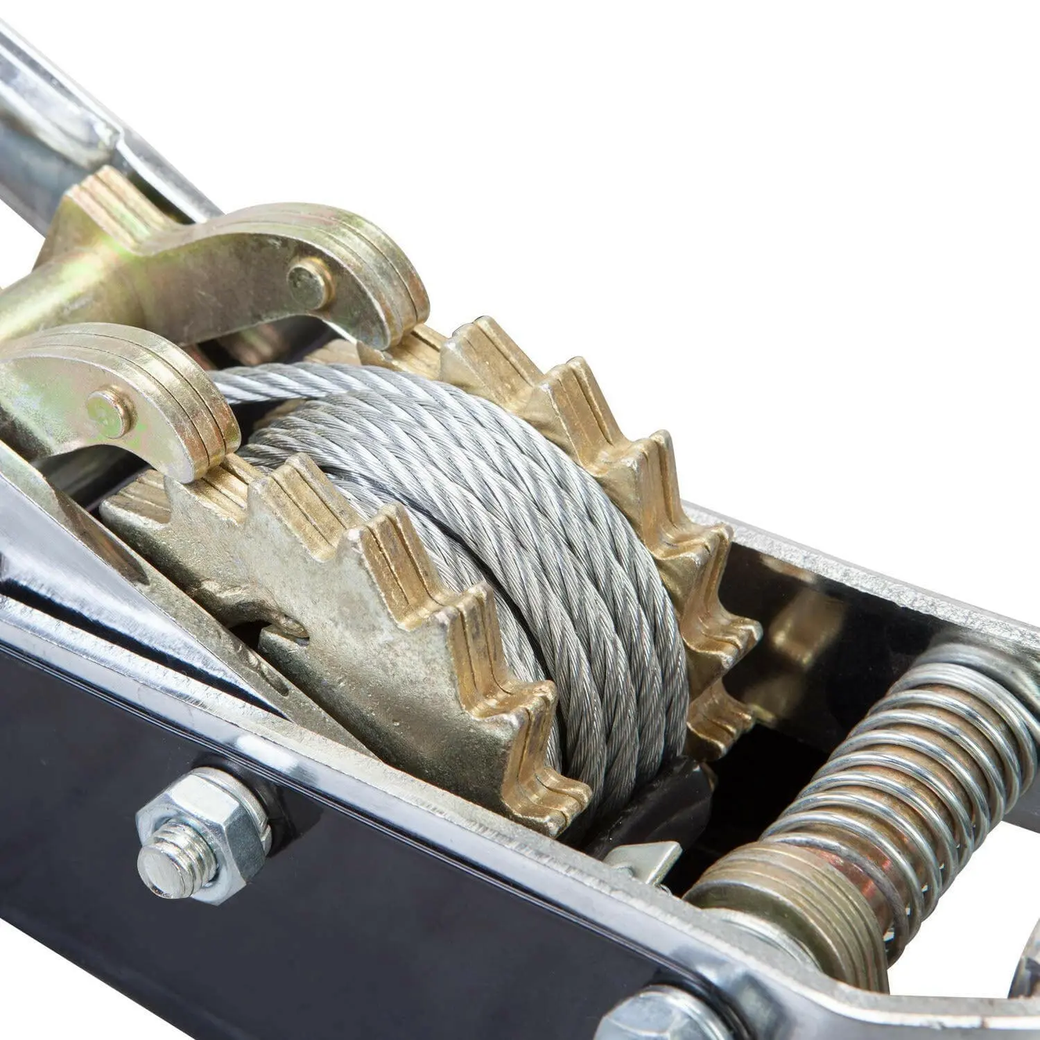 TORIN Come Along Winch Tool with Dual Gears, Hand Winch Cable, Automotive Hoist Winch Puller Recovery Gear - Image 3