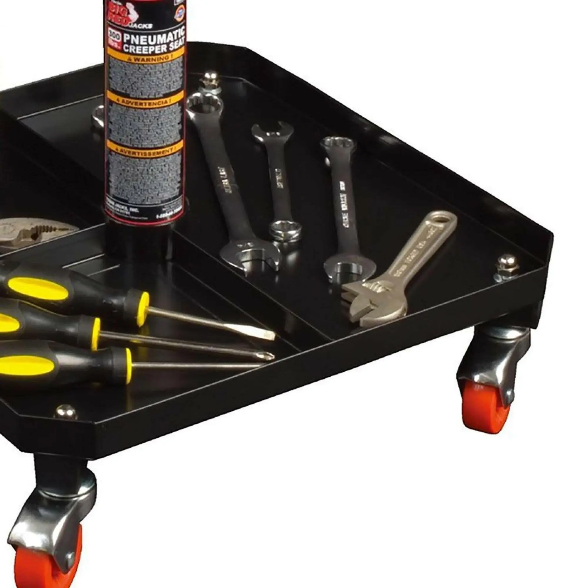 BIG RED Adjustable Rolling Creeper Seat with Tool Tray - Image 4
