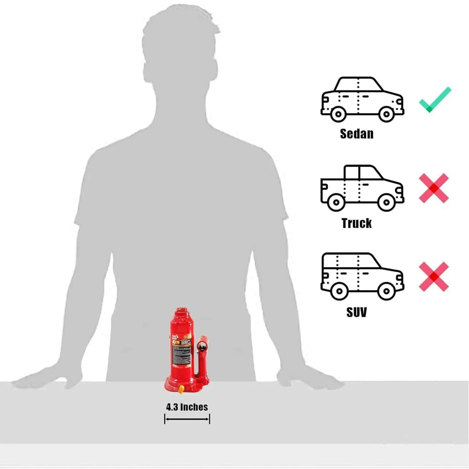 BIG RED Bottle Jack with Storage Case - Image 14