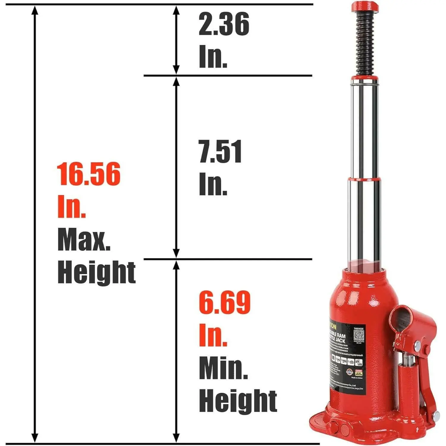 BIG RED Double Ram Bottle Jack - Image 20