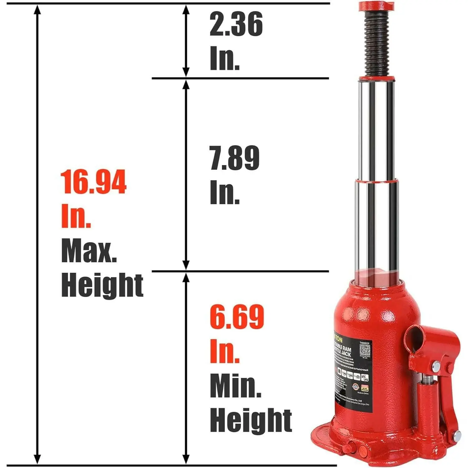 BIG RED Double Ram Bottle Jack - Image 38