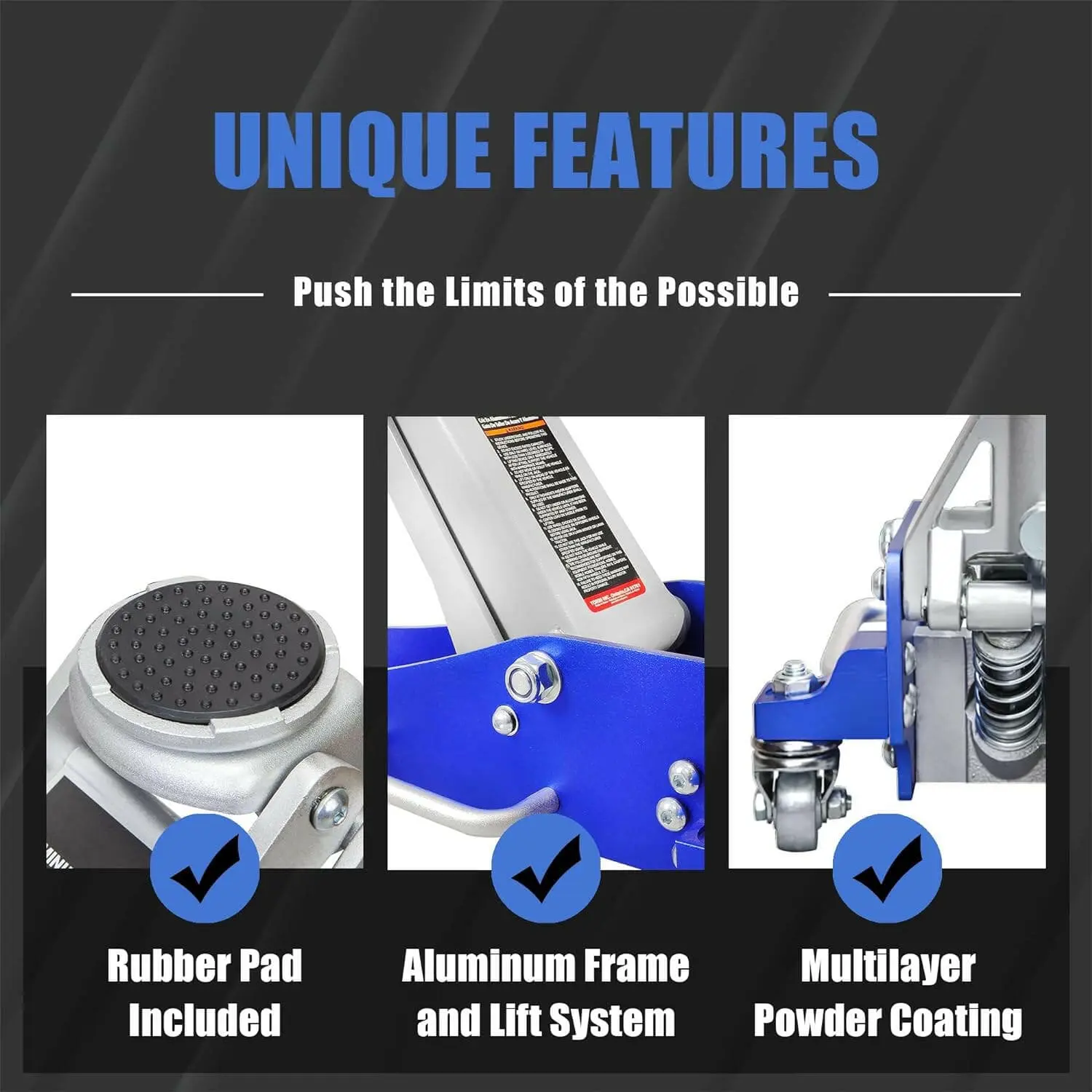 TCE Low Profile Economic Aluminum Dual Piston Floor Jack - Image 14