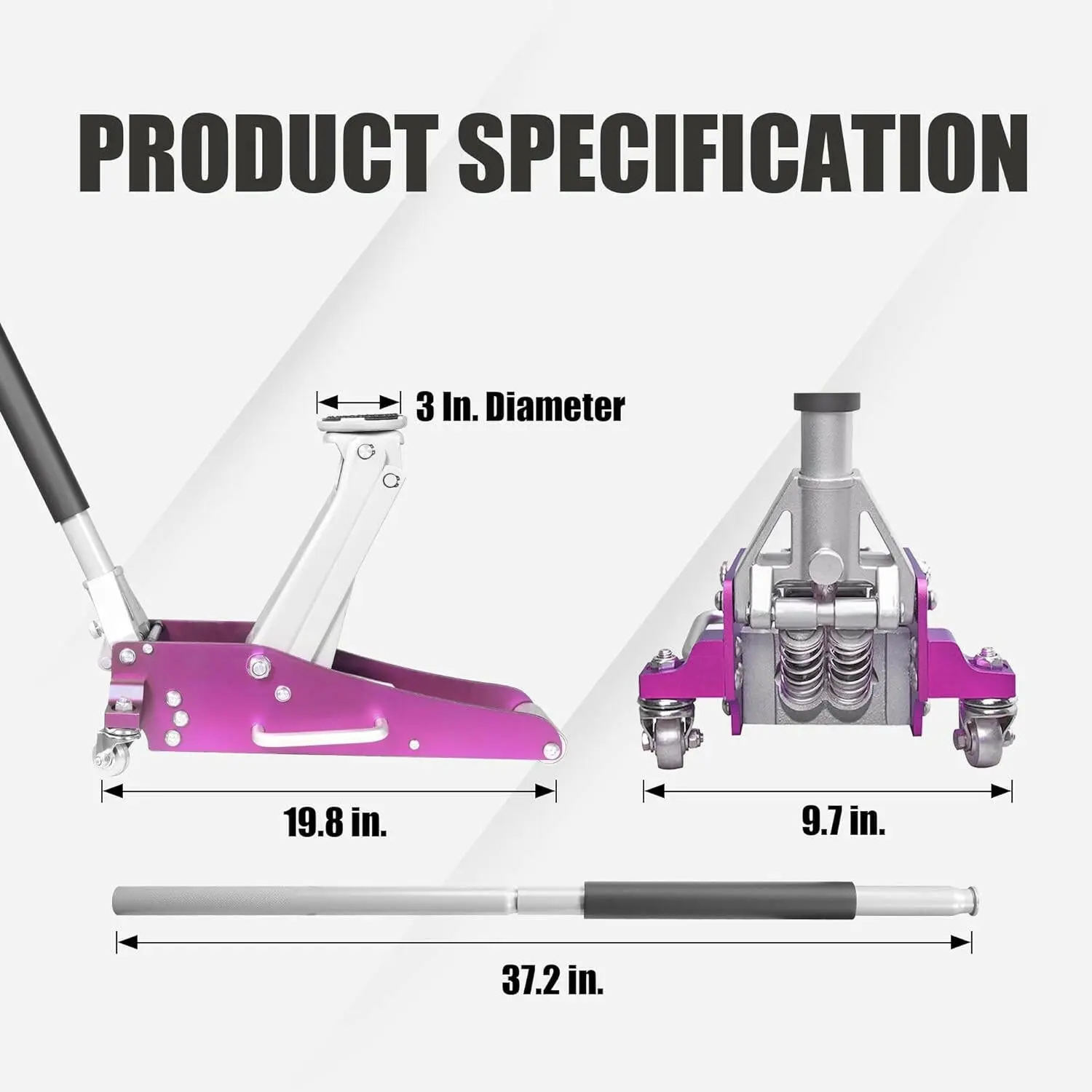 TCE Low Profile Economic Aluminum Dual Piston Floor Jack - Image 24