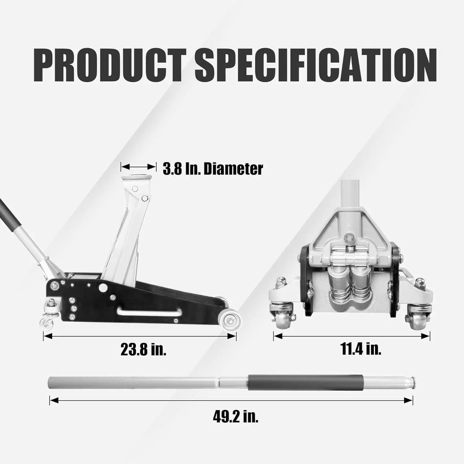TCE Low Profile Economic Aluminum Dual Piston Floor Jack - Image 30