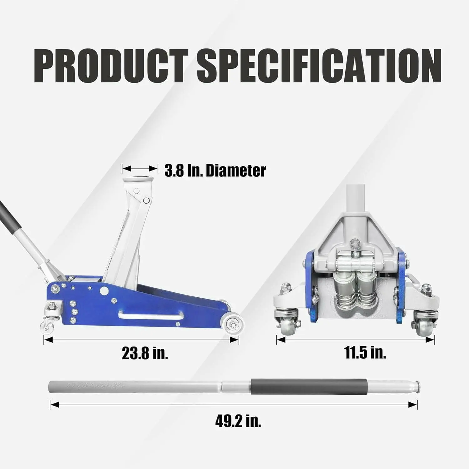 TCE Low Profile Economic Aluminum Dual Piston Floor Jack - Image 54