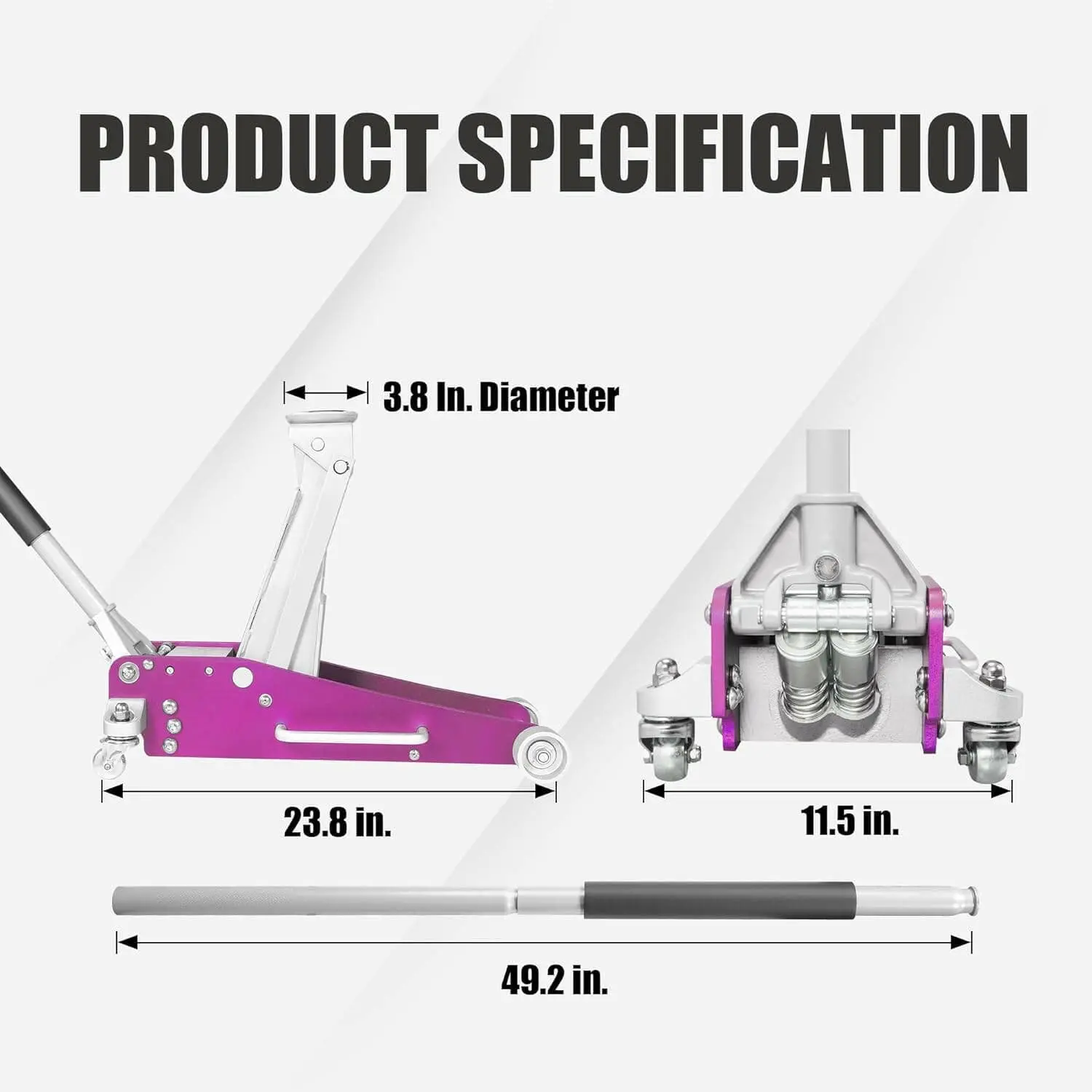 TCE Low Profile Economic Aluminum Dual Piston Floor Jack - Image 60