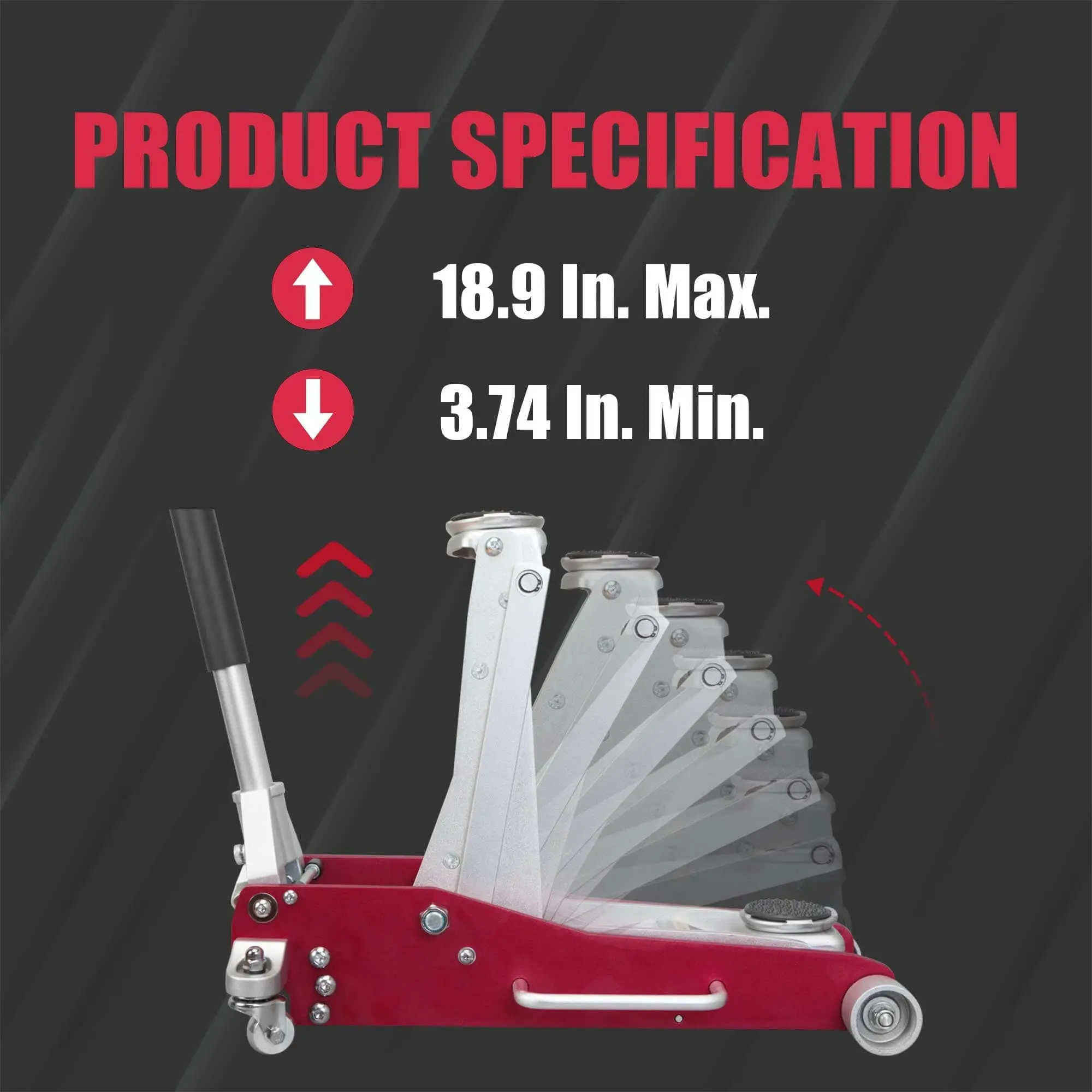 TCE Low Profile Economic Aluminum Dual Piston Floor Jack - Image 65