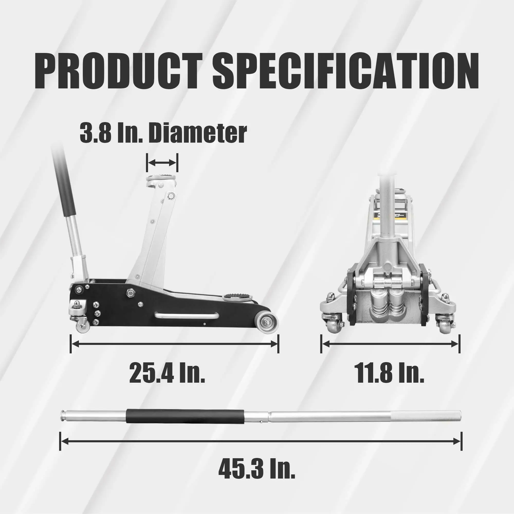 TCE Low Profile Economic Aluminum Dual Piston Floor Jack - Image 73
