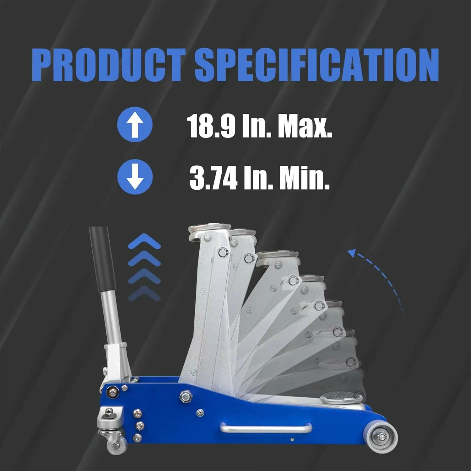 TCE Low Profile Economic Aluminum Dual Piston Floor Jack - Image 75