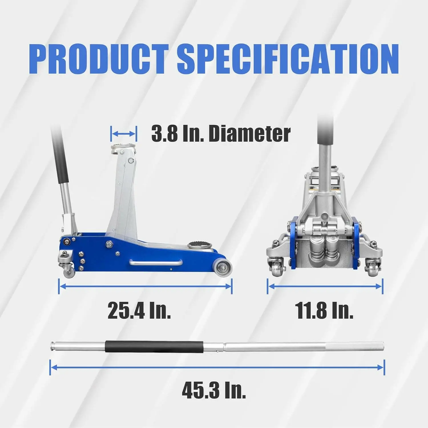 TCE Low Profile Economic Aluminum Dual Piston Floor Jack - Image 78