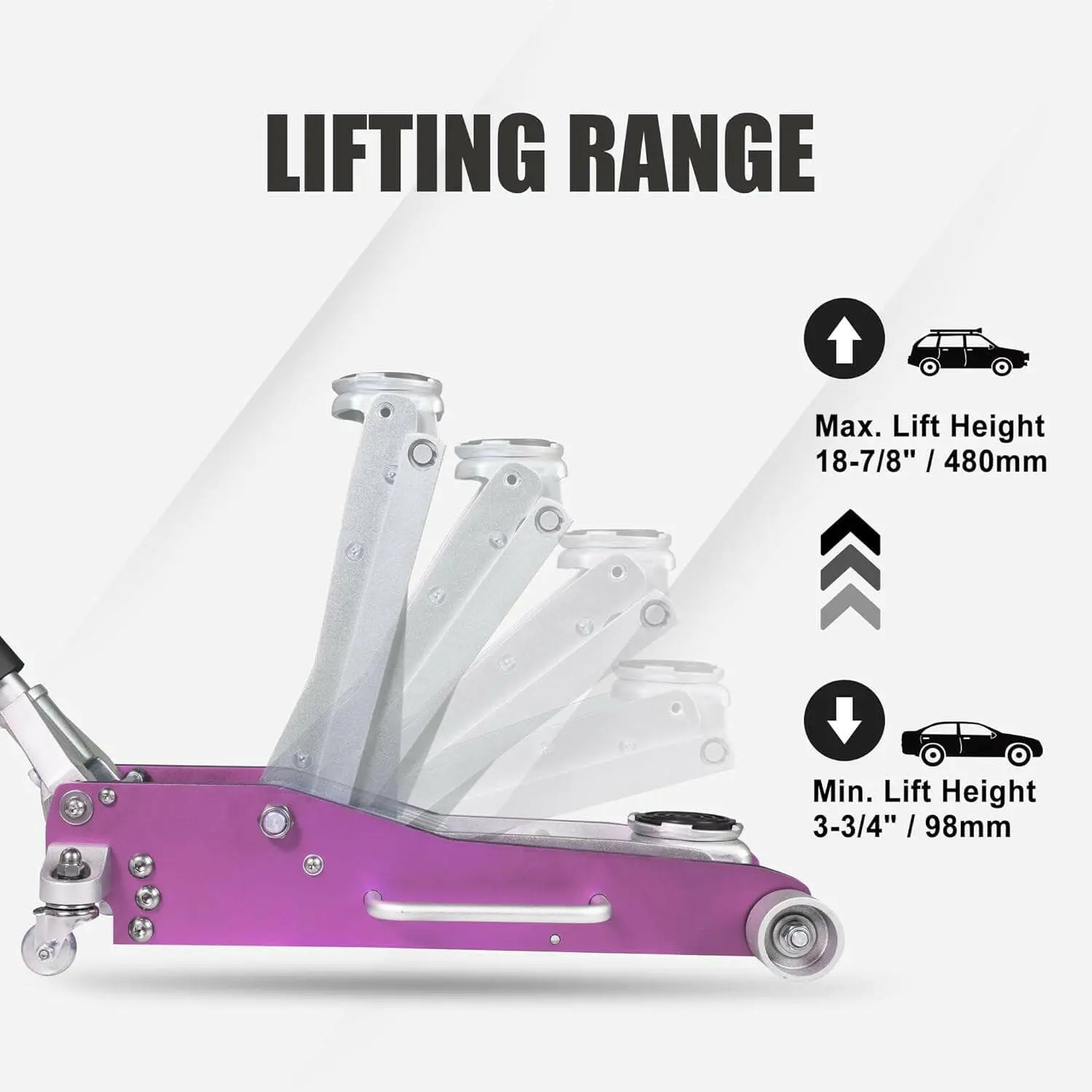 TCE Low Profile Economic Aluminum Dual Piston Floor Jack - Image 80