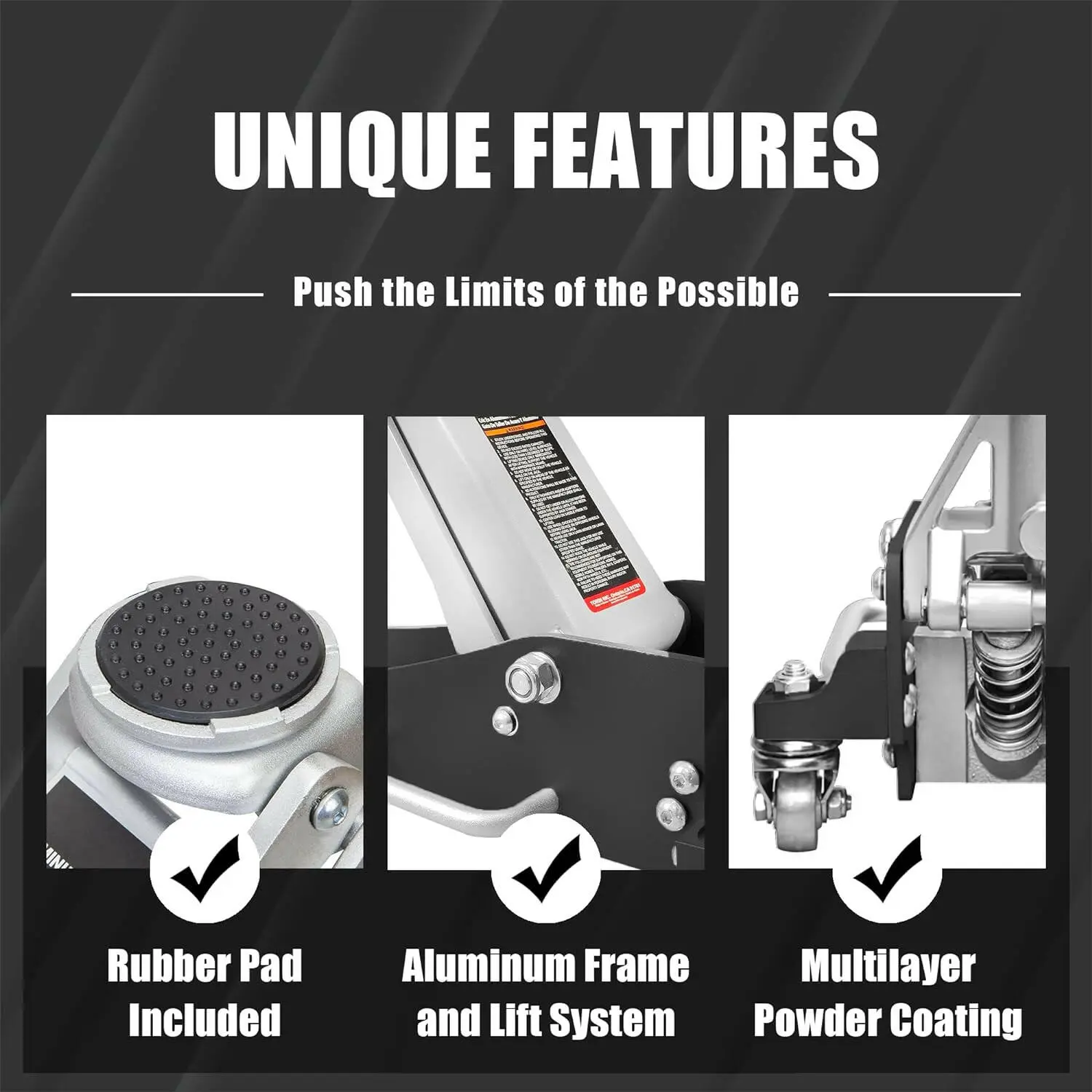 TCE Low Profile Economic Aluminum Dual Piston Floor Jack - Image 9