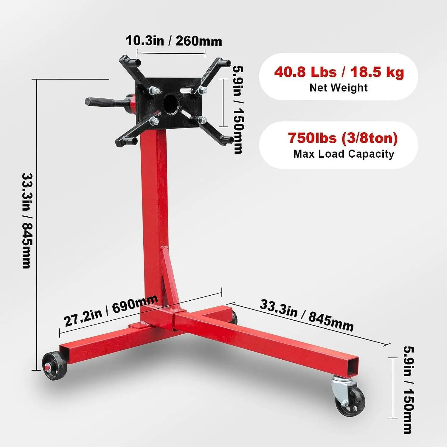 BIG RED Engine Stand 750LBS/1000LBS/1250LBS - Image 2