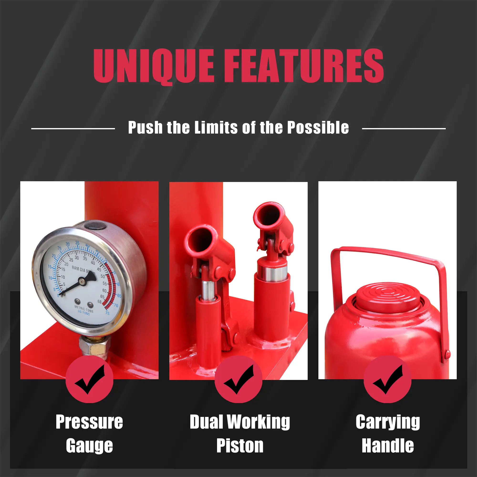BIG RED Heavy Duty Welded Bottle Jack - Image 18