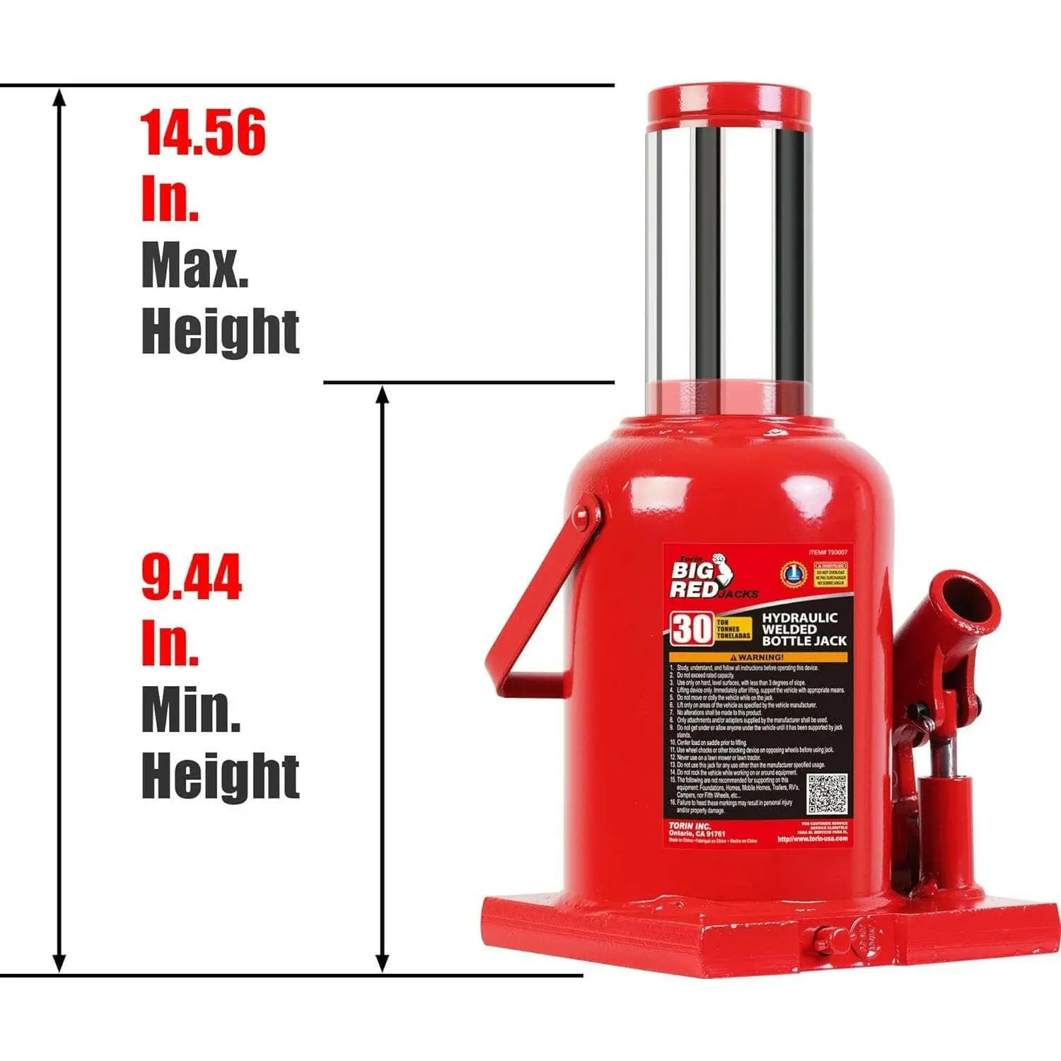 BIG RED Heavy Duty Welded Bottle Jack - Image 2