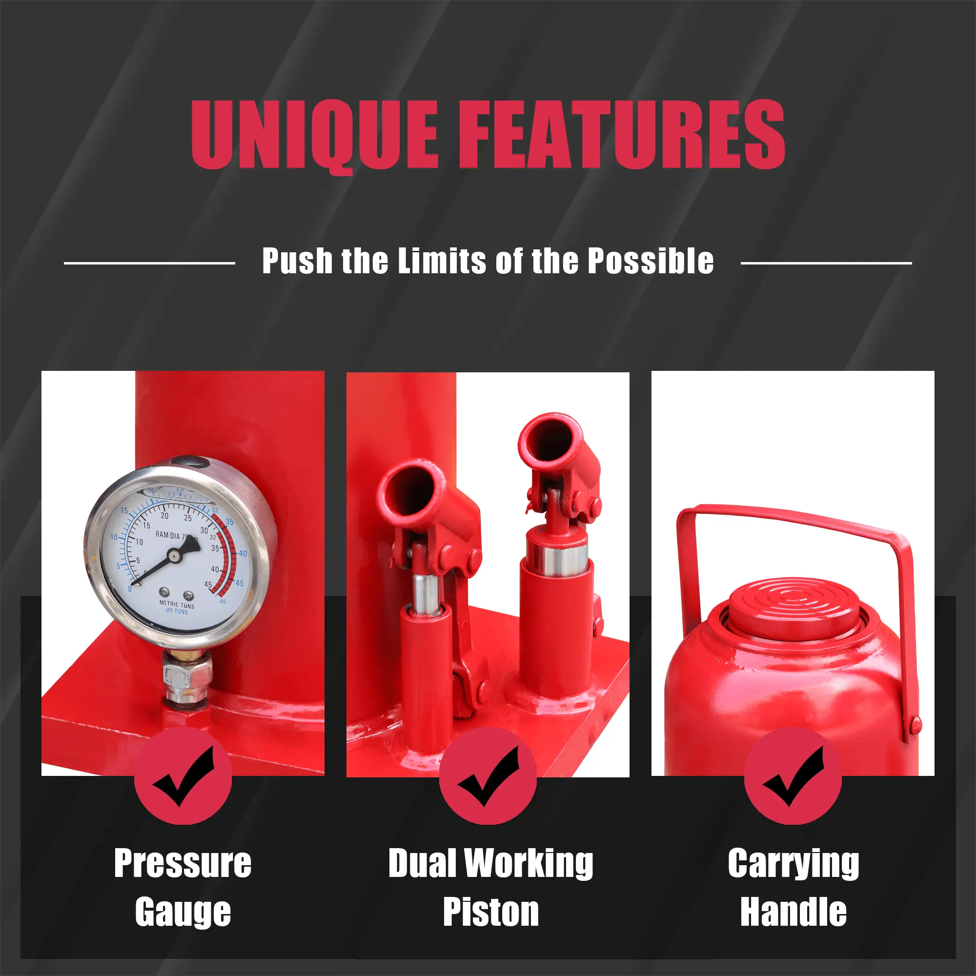 BIG RED Heavy Duty Welded Bottle Jack - Image 9