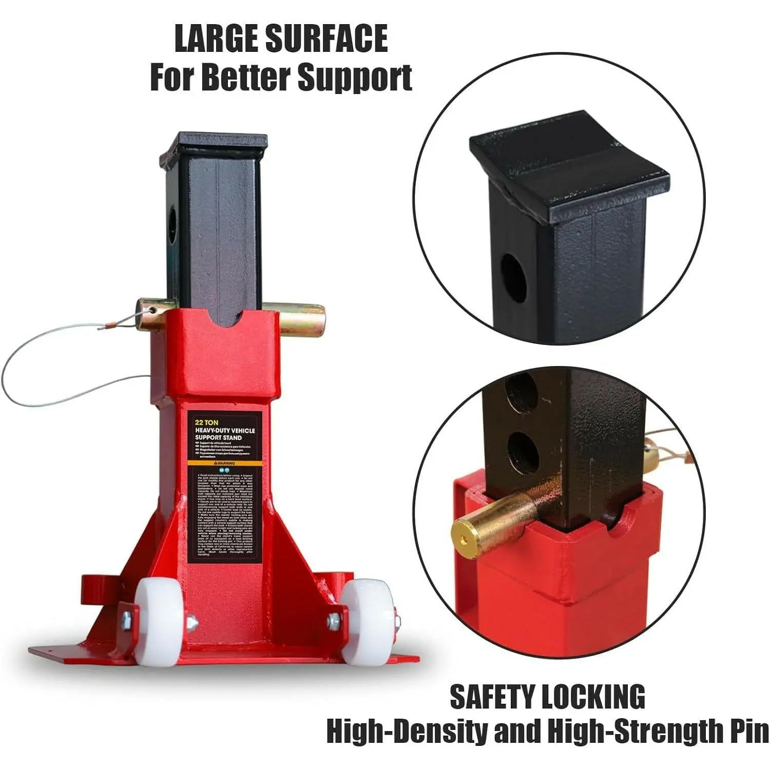 BIG RED Heavy Duty Jack Stands with Pin Locking - Image 23