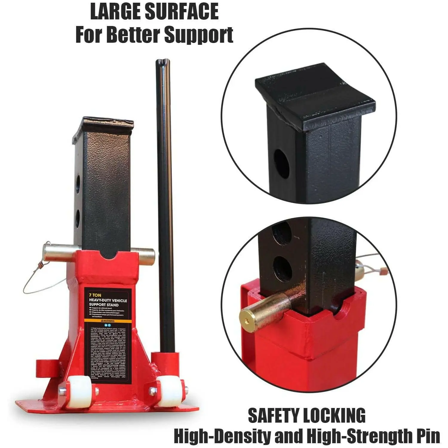 BIG RED Heavy Duty Jack Stands with Pin Locking - Image 3