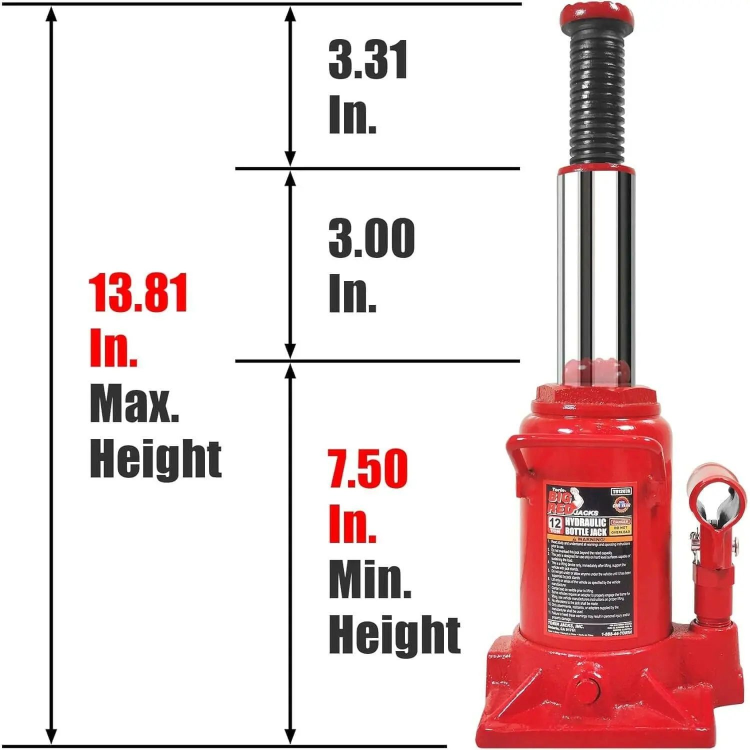 BIG RED Low Profile Bottle Jack - Image 3