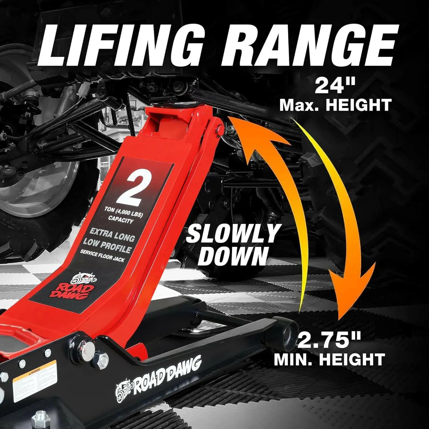BIG RED Low Profile Dual Piston Floor Jack - Image 2