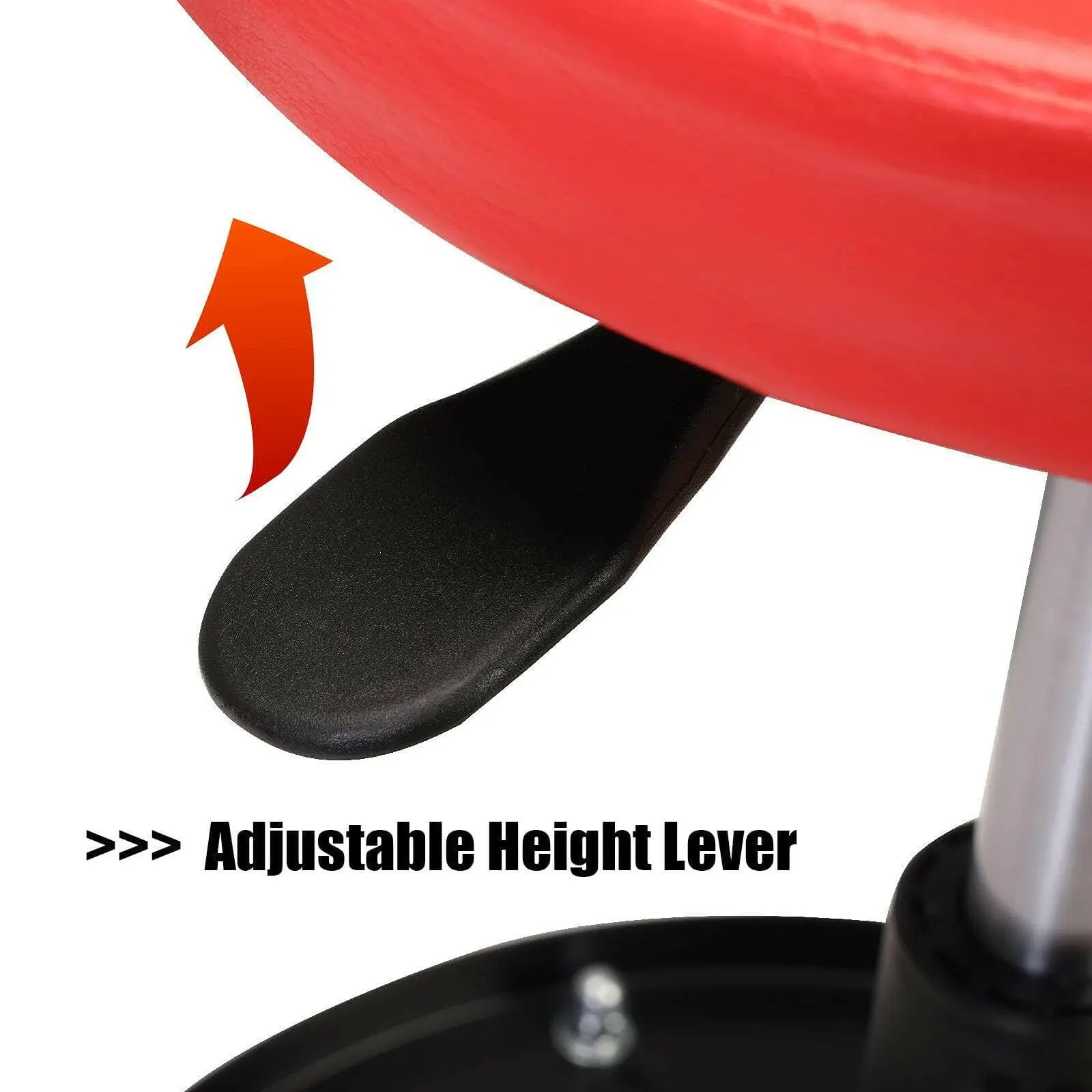 BIG RED Professional Adjustable Rolling Creeper Seat with Tool Tray - Image 7