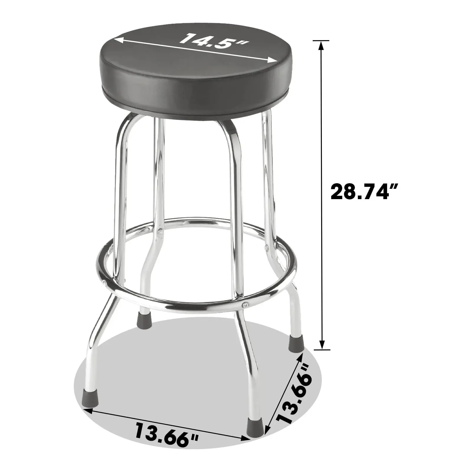 BIG RED Swivel Bar Stool - Image 3