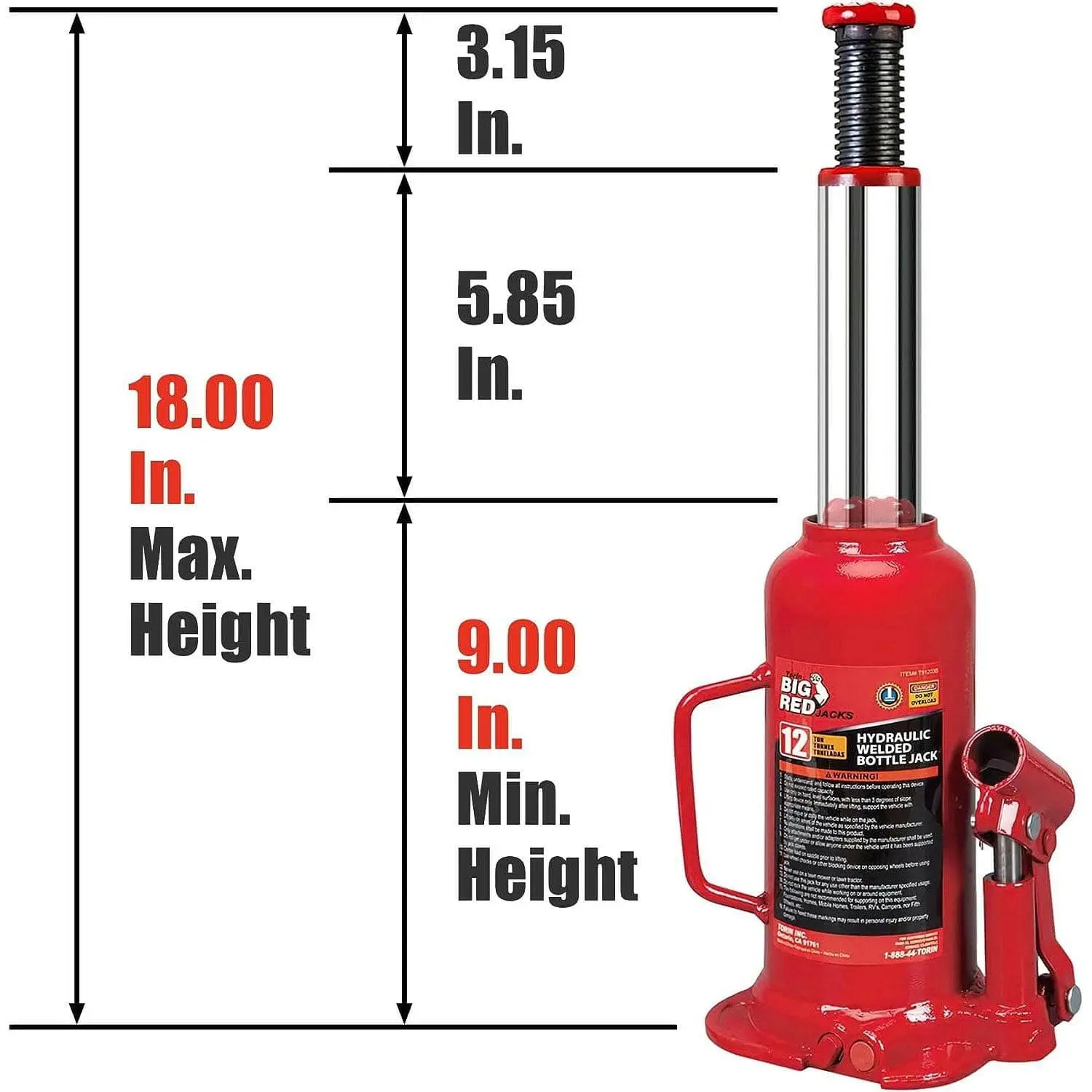 BIG RED Welded Bottle Jack - Image 103