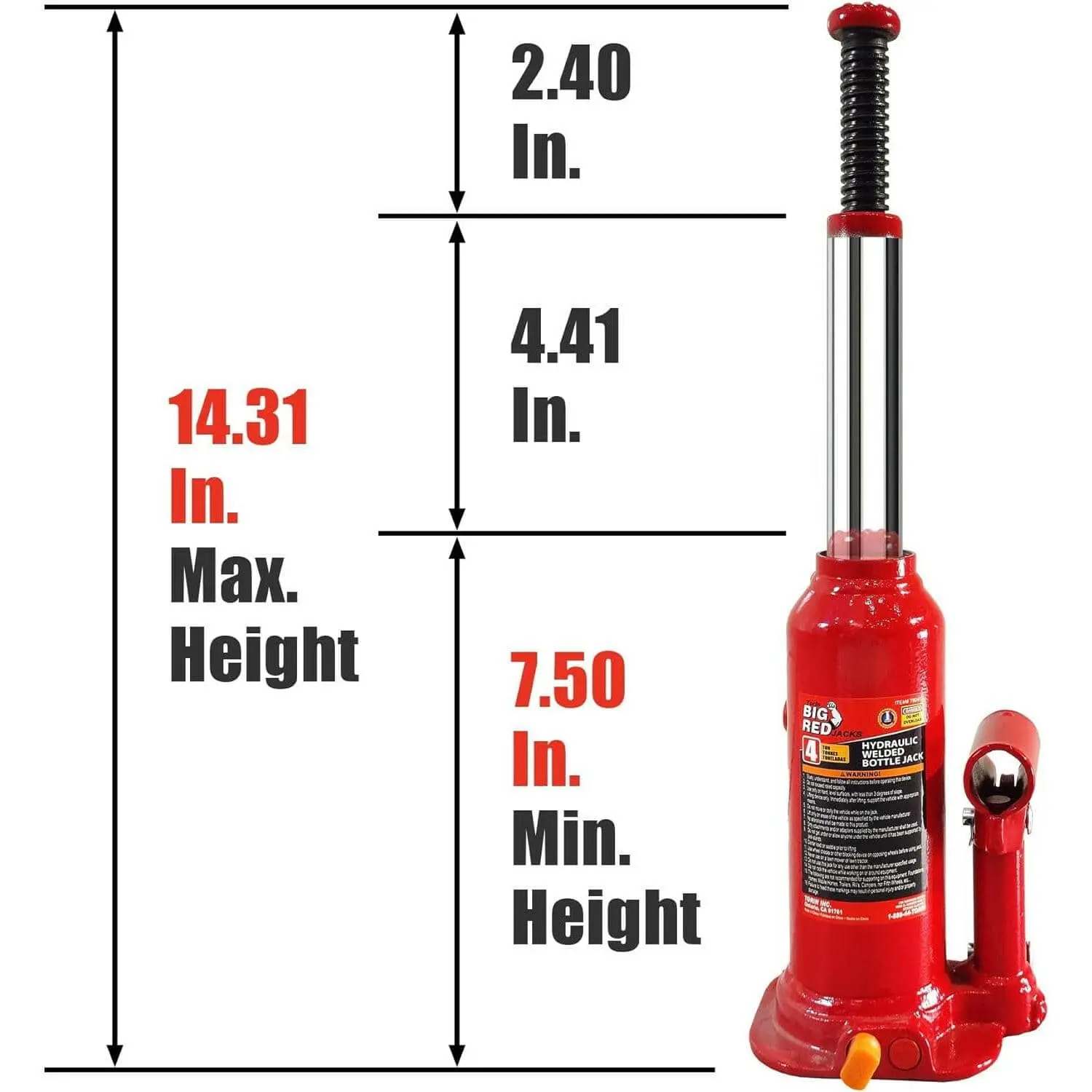 BIG RED Welded Bottle Jack - Image 37